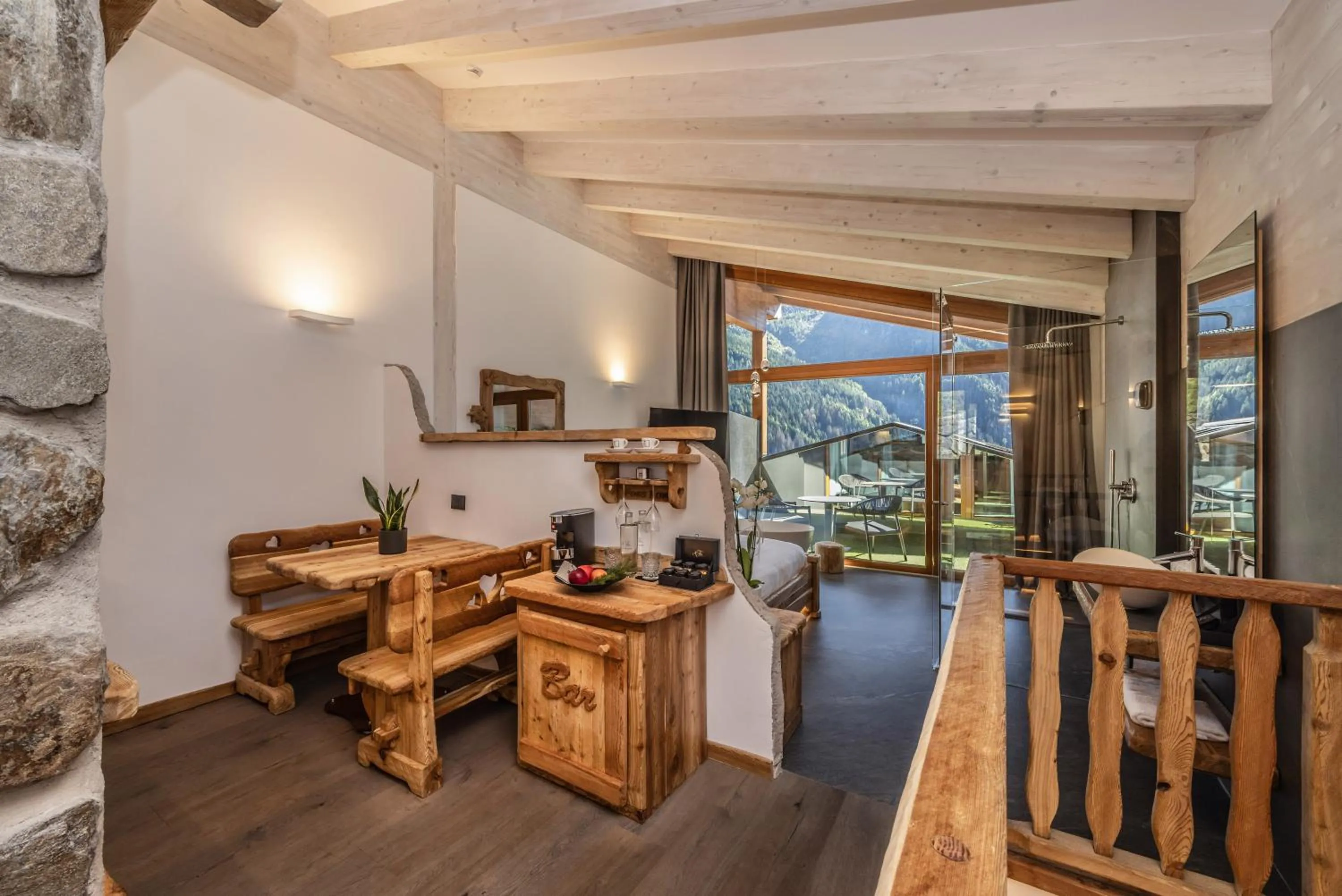 Living room in Hotel Chalet Al Foss - Adults Only