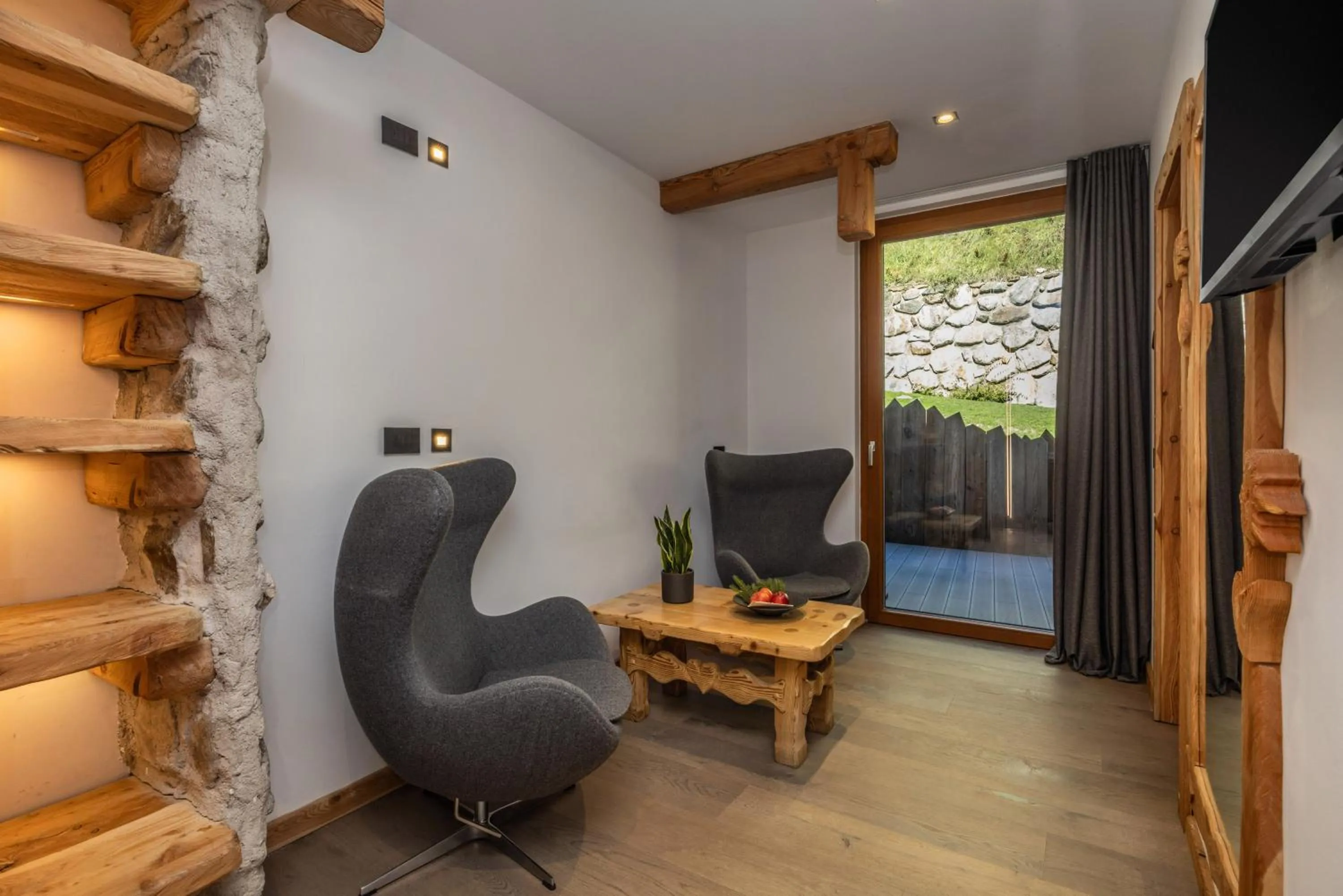 Living room in Hotel Chalet Al Foss - Adults Only