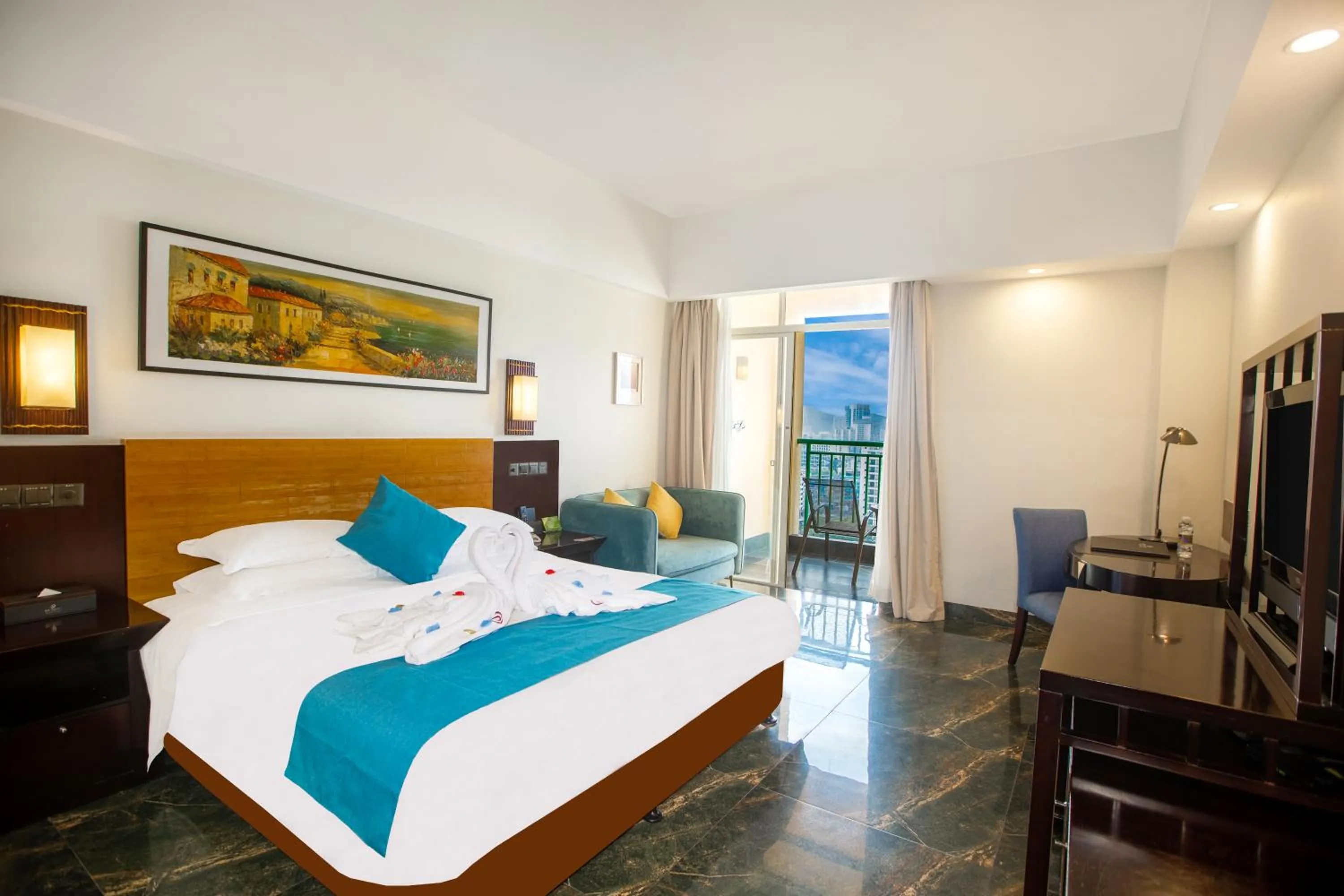 Bed in Shengyi Holiday Villa Hotel