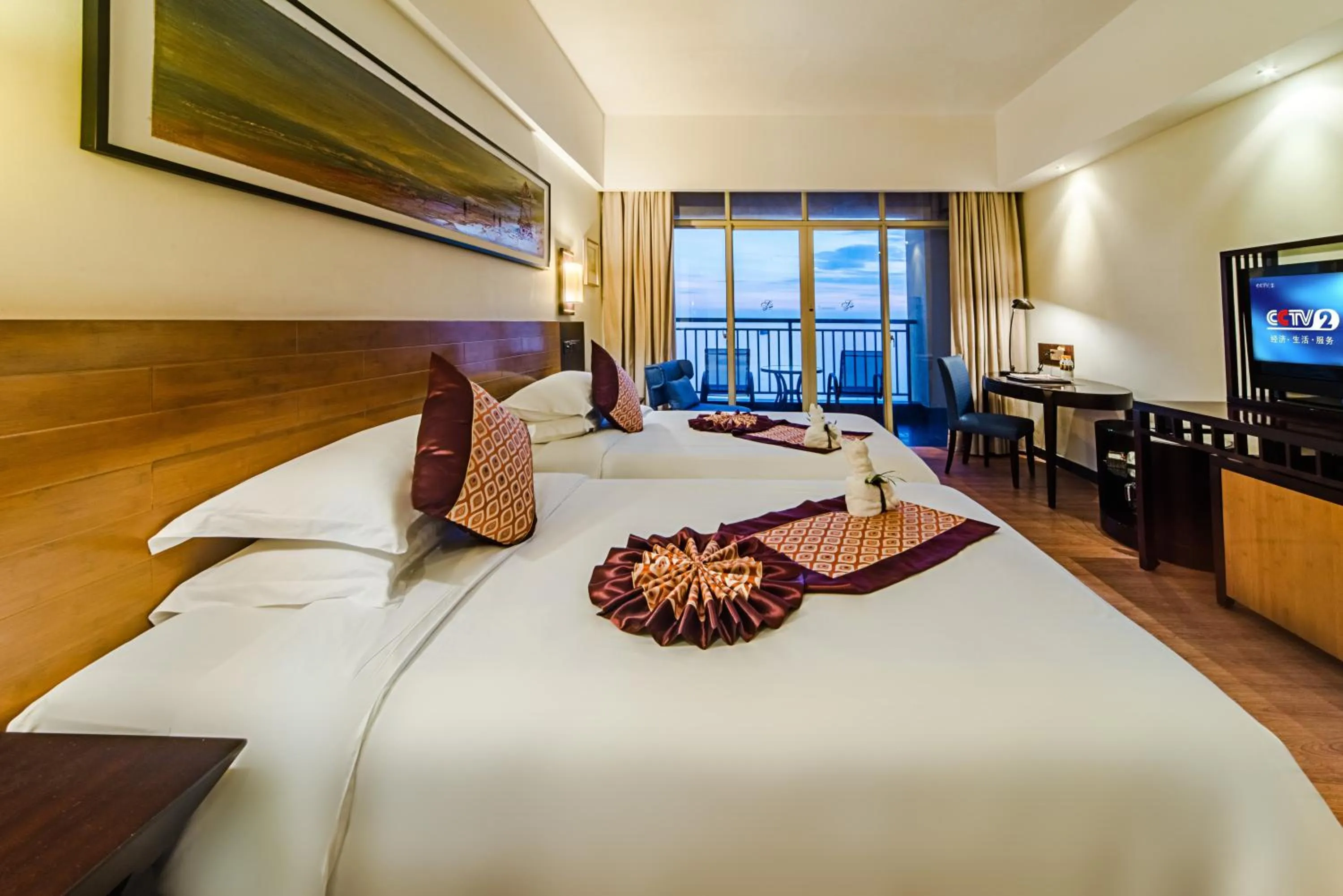 Sea view, Bed in Shengyi Holiday Villa Hotel