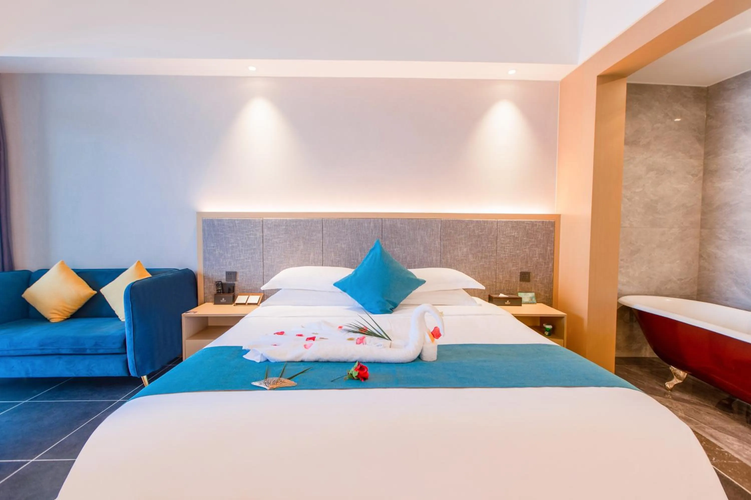 Bed in Shengyi Holiday Villa Hotel