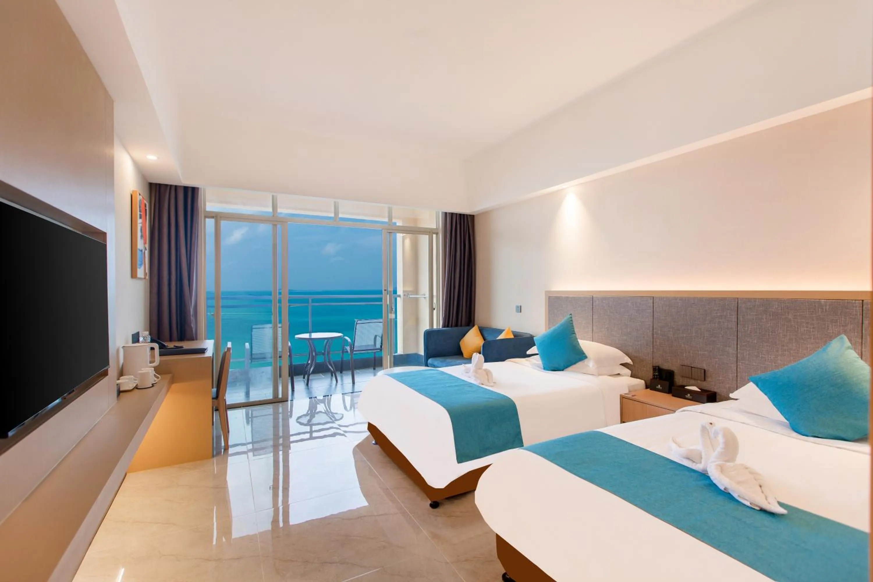 Photo of the whole room, Bed in Shengyi Holiday Villa Hotel