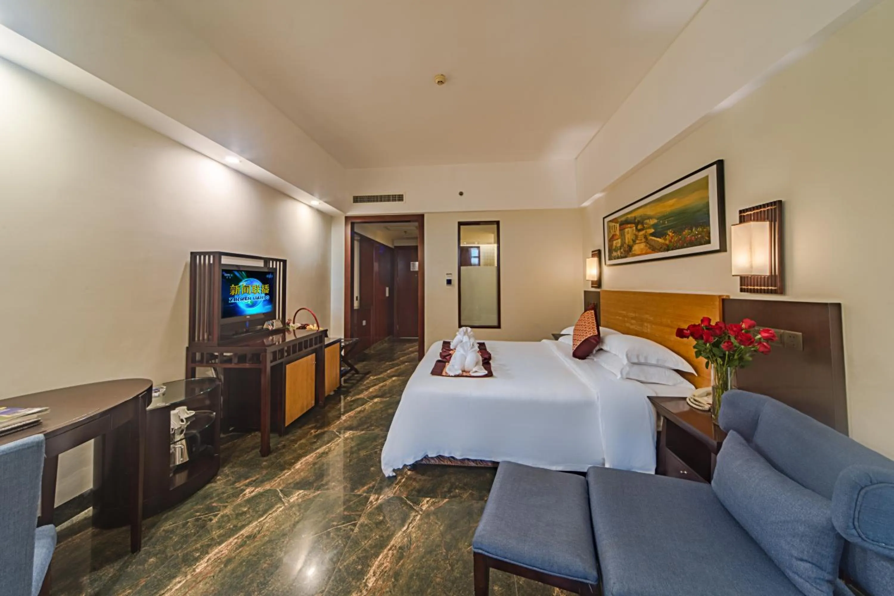 Bed in Shengyi Holiday Villa Hotel