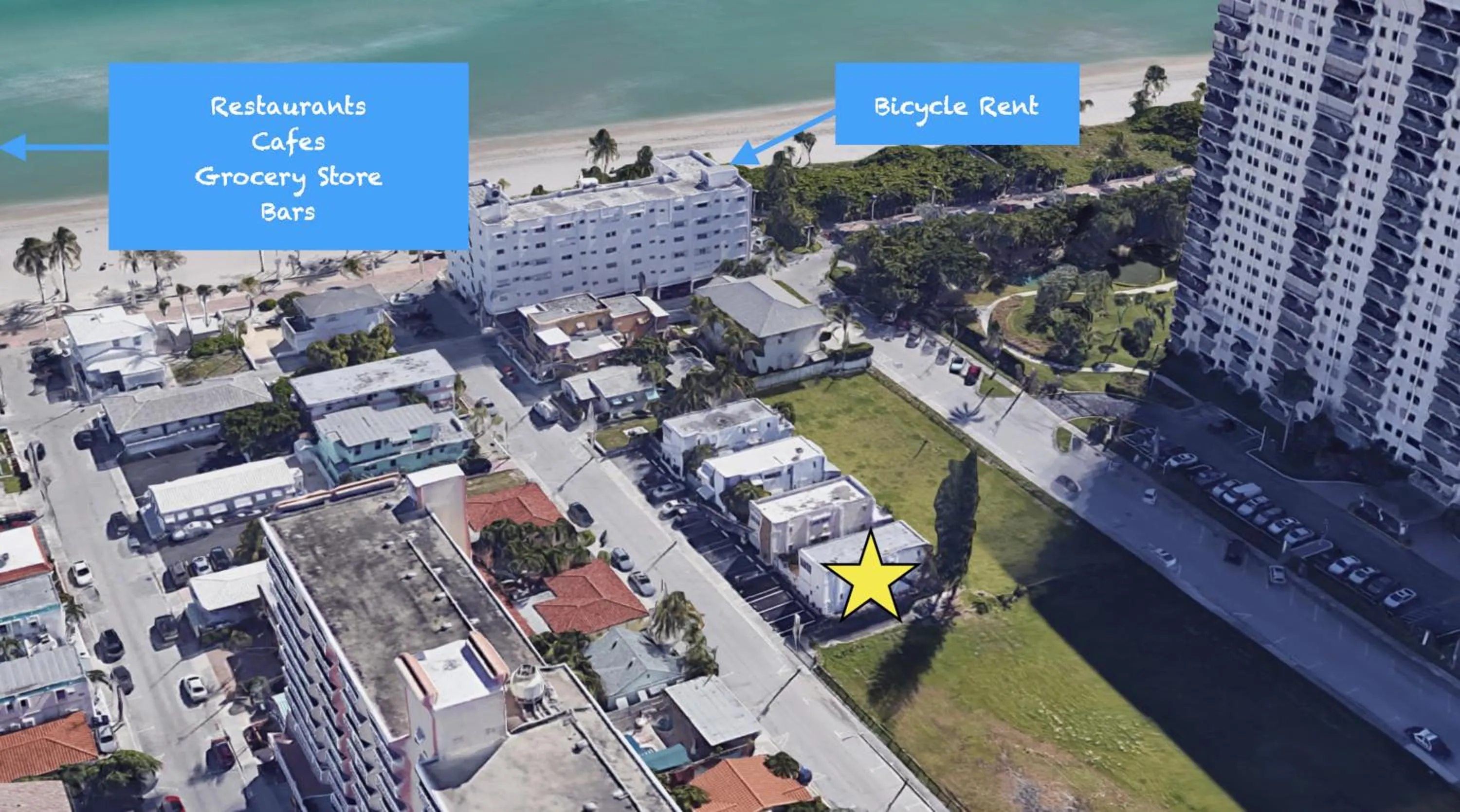 Bird's eye view in Hollywood Beachfront House