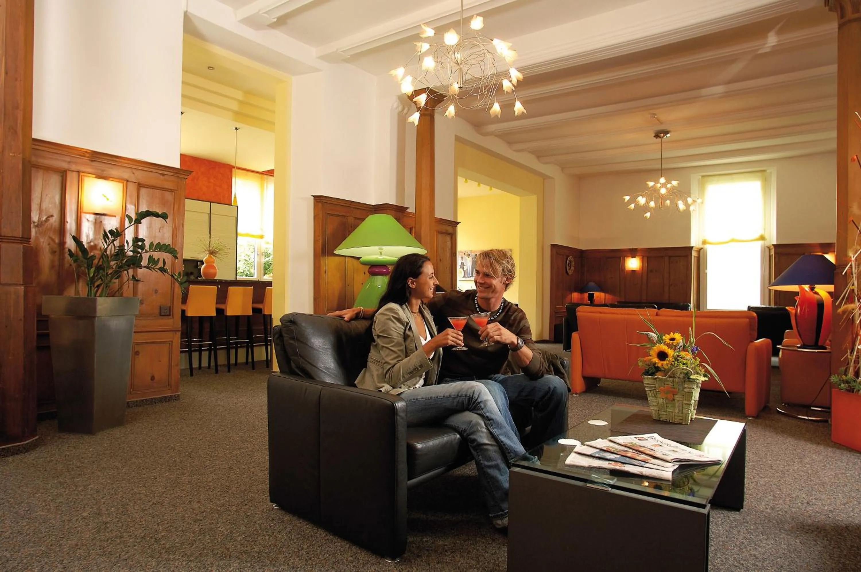 Lobby or reception in Hotel Schweizerhof