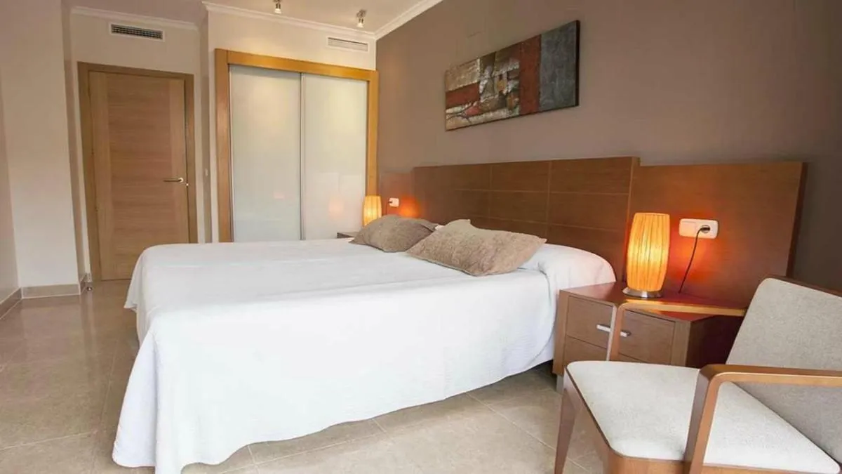 Bed in ESTIMAR Calpe Apartments