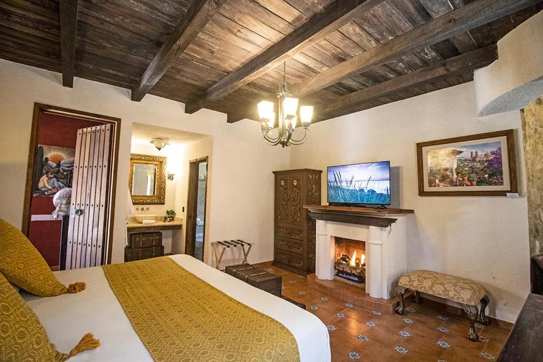 Bed in Hotel Boutique Hacienda Caudillos