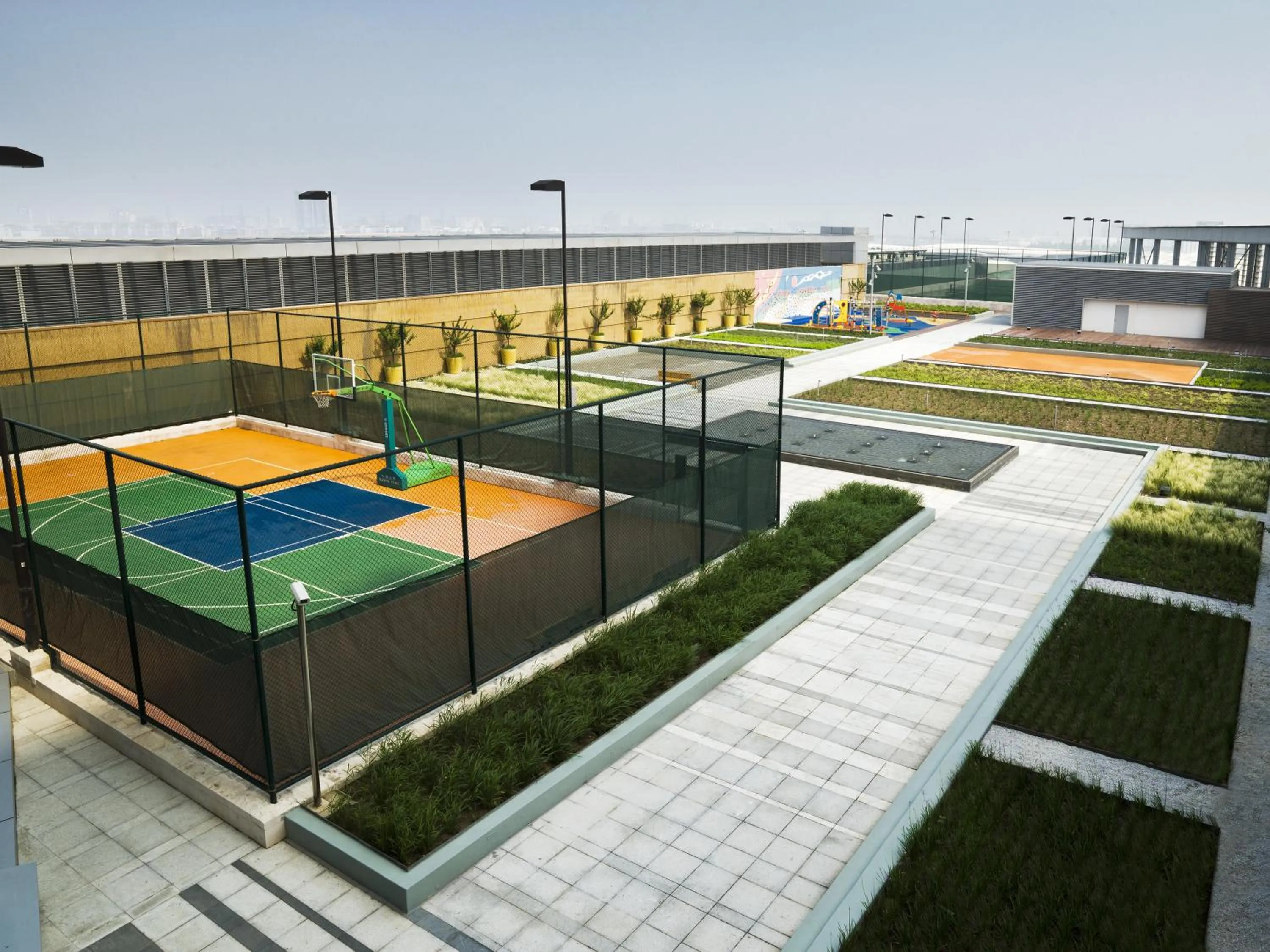 Tennis court in Kerry Hotel Pudong, Shanghai