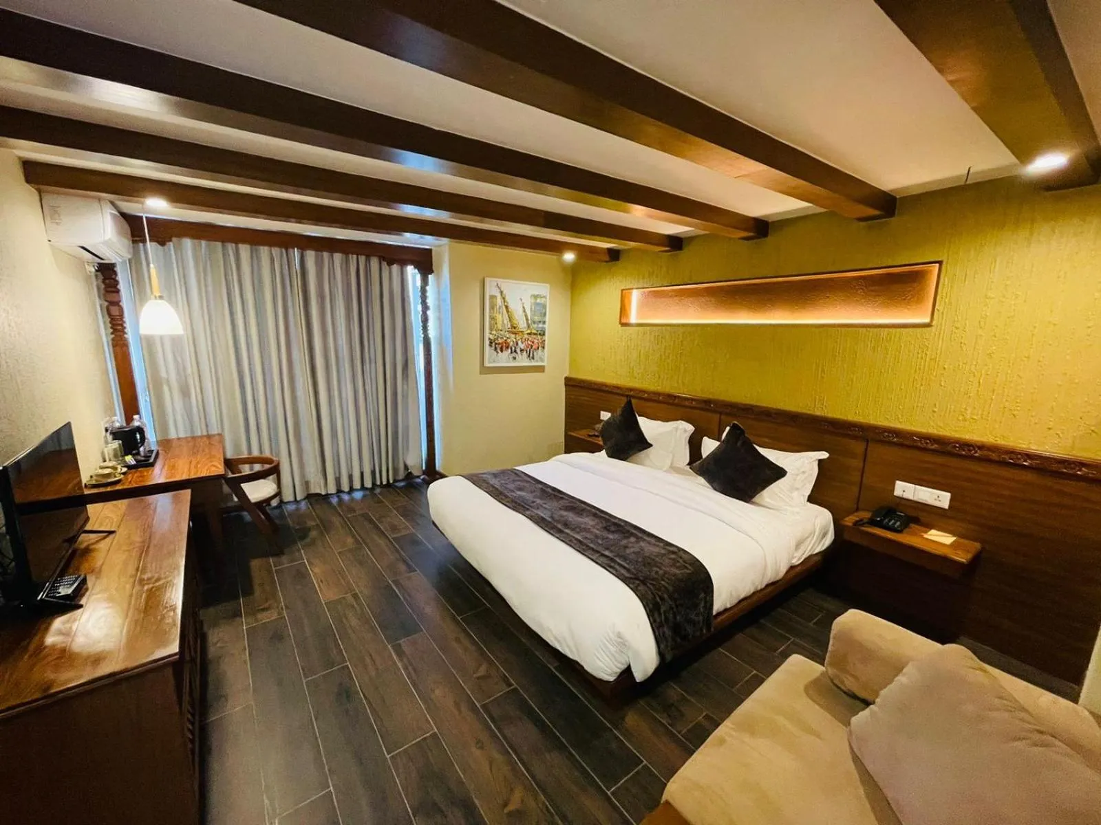 Bed in Timber House by Tara Group