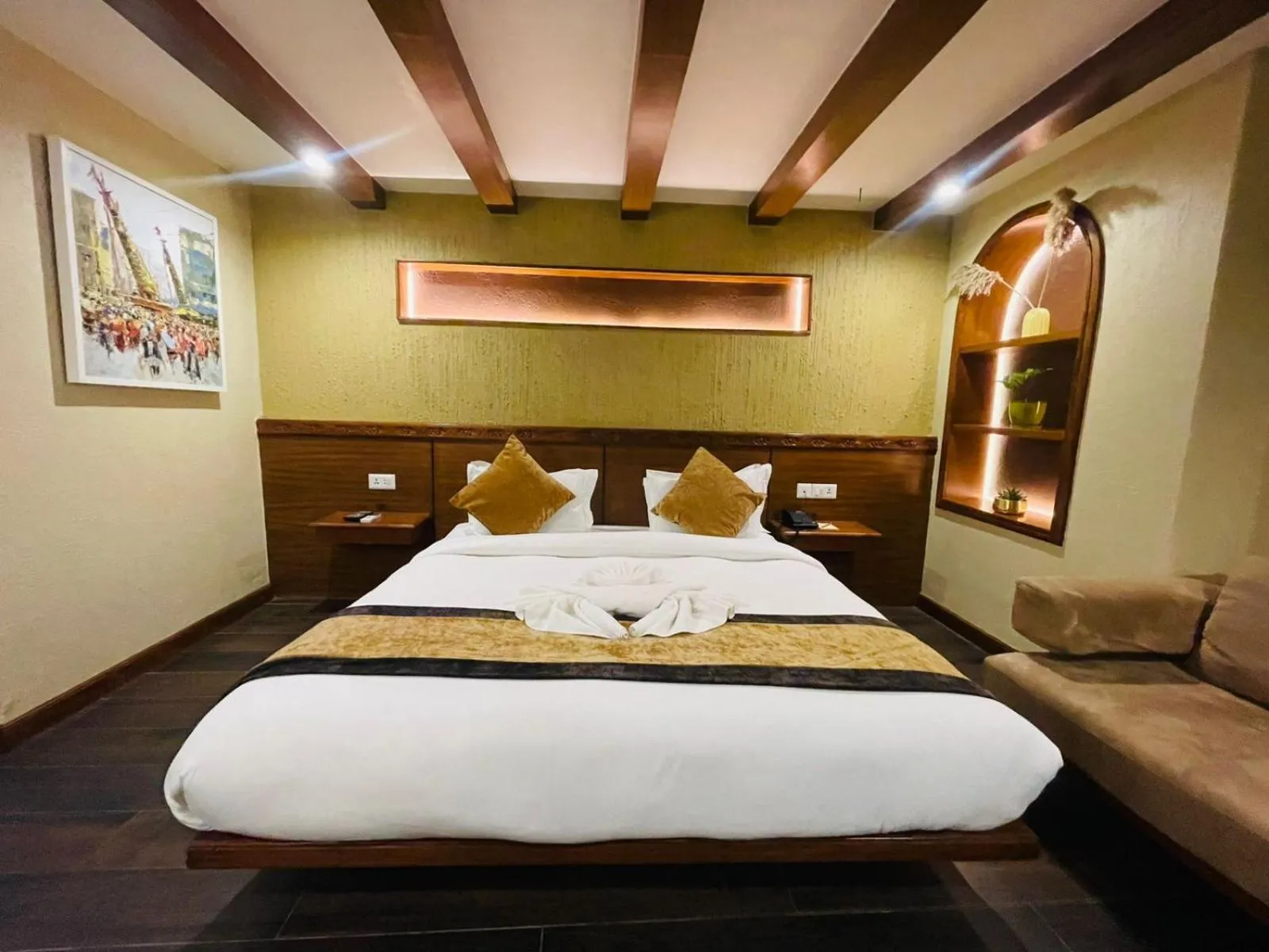 Bed in Timber House by Tara Group