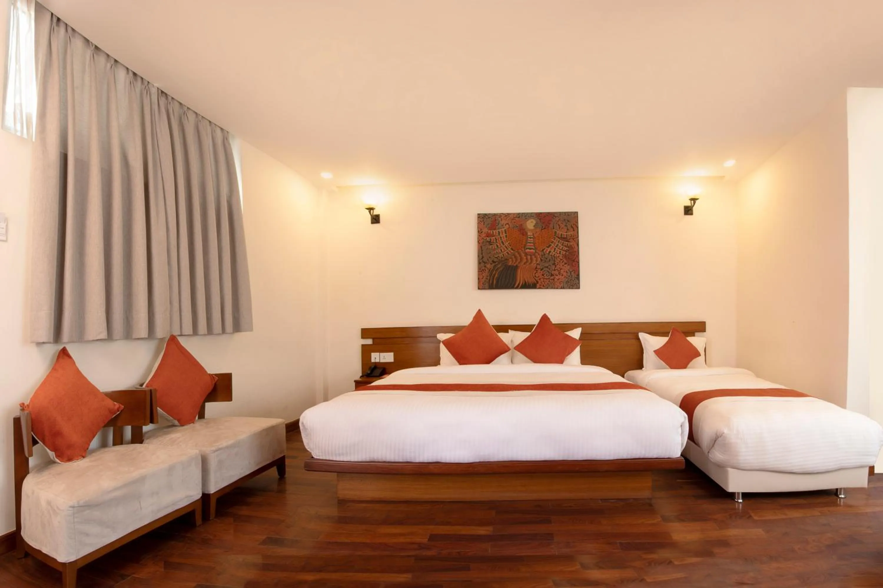 Bedroom, Bed in Timber House by Tara Group