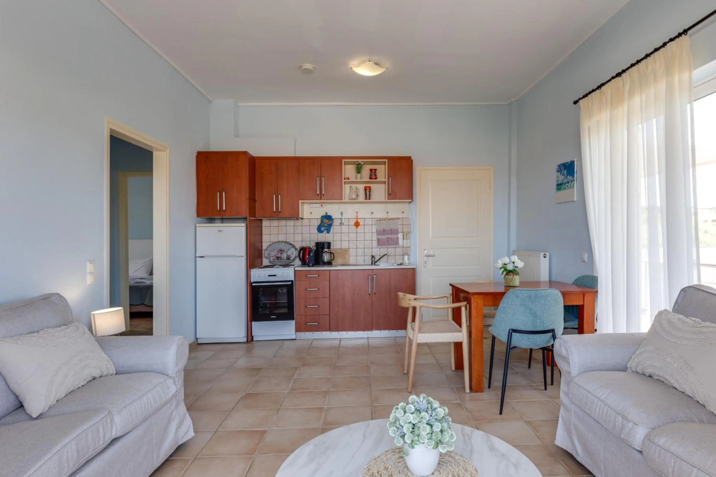Kitchen or kitchenette in Villa Armonia Chania