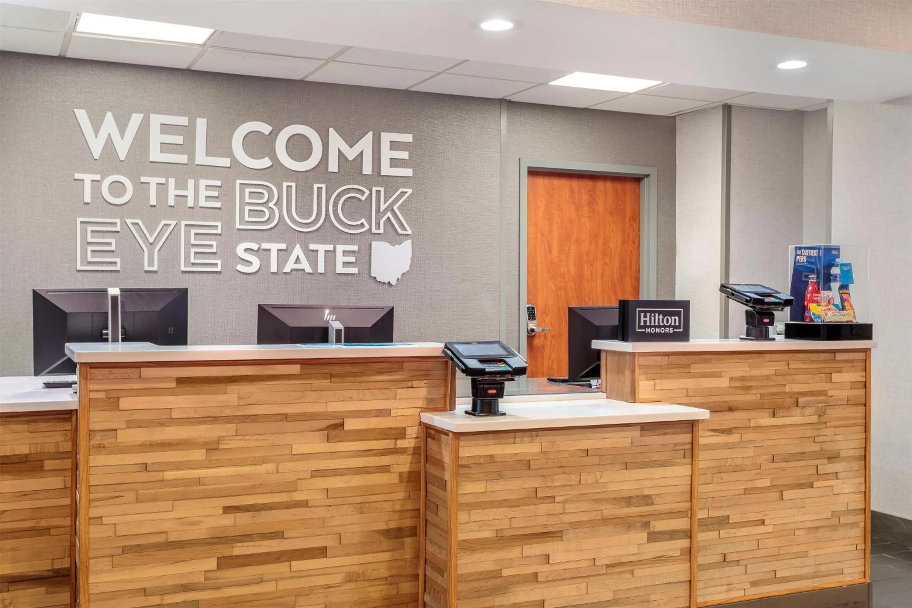 Lobby or reception in Hampton Inn Akron-South