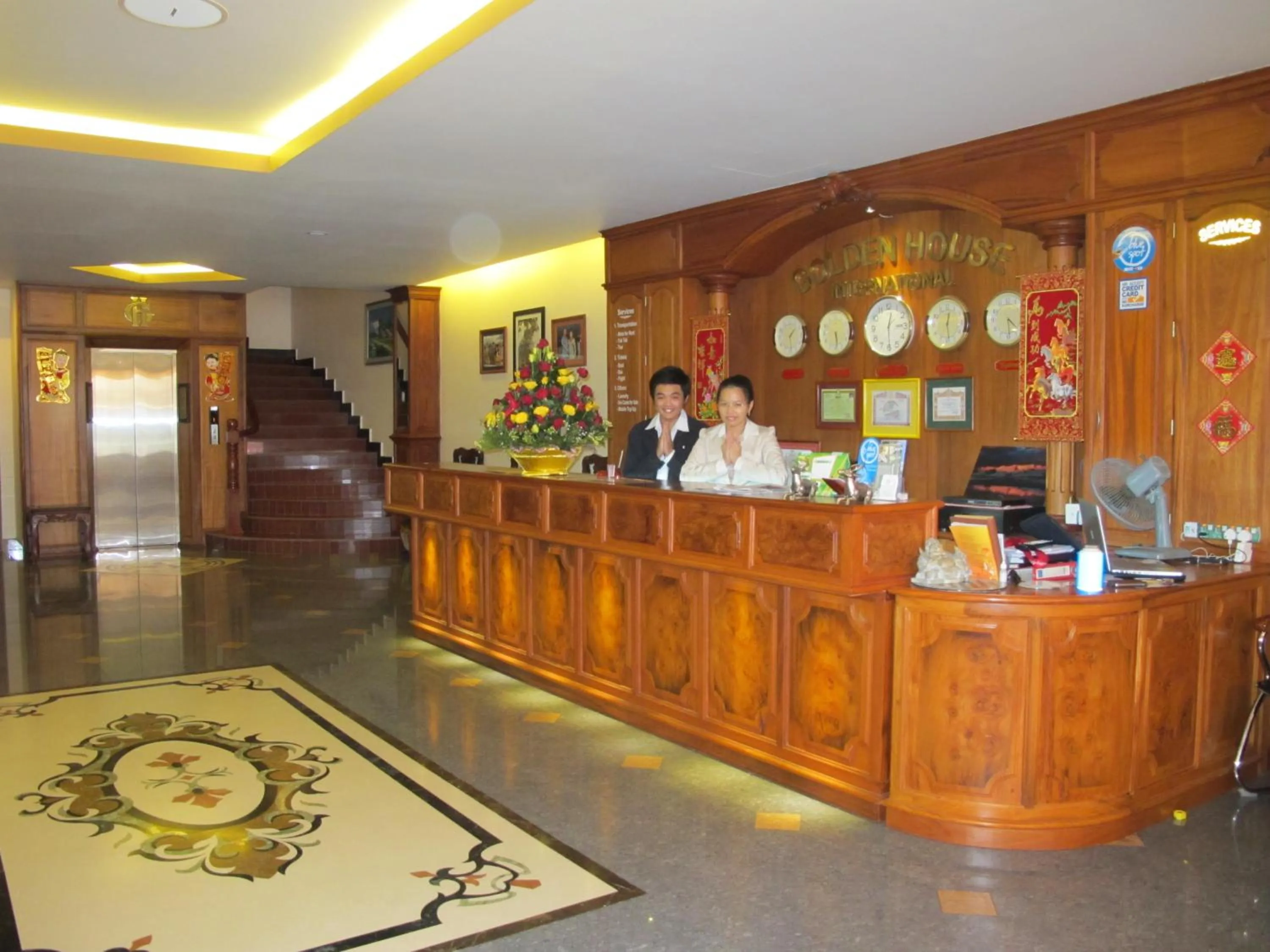 Lobby or reception in Golden House International Hotel