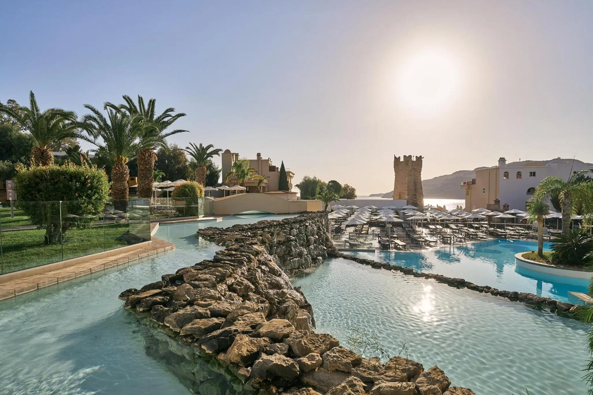 Pool view in Lindos Royal Resort