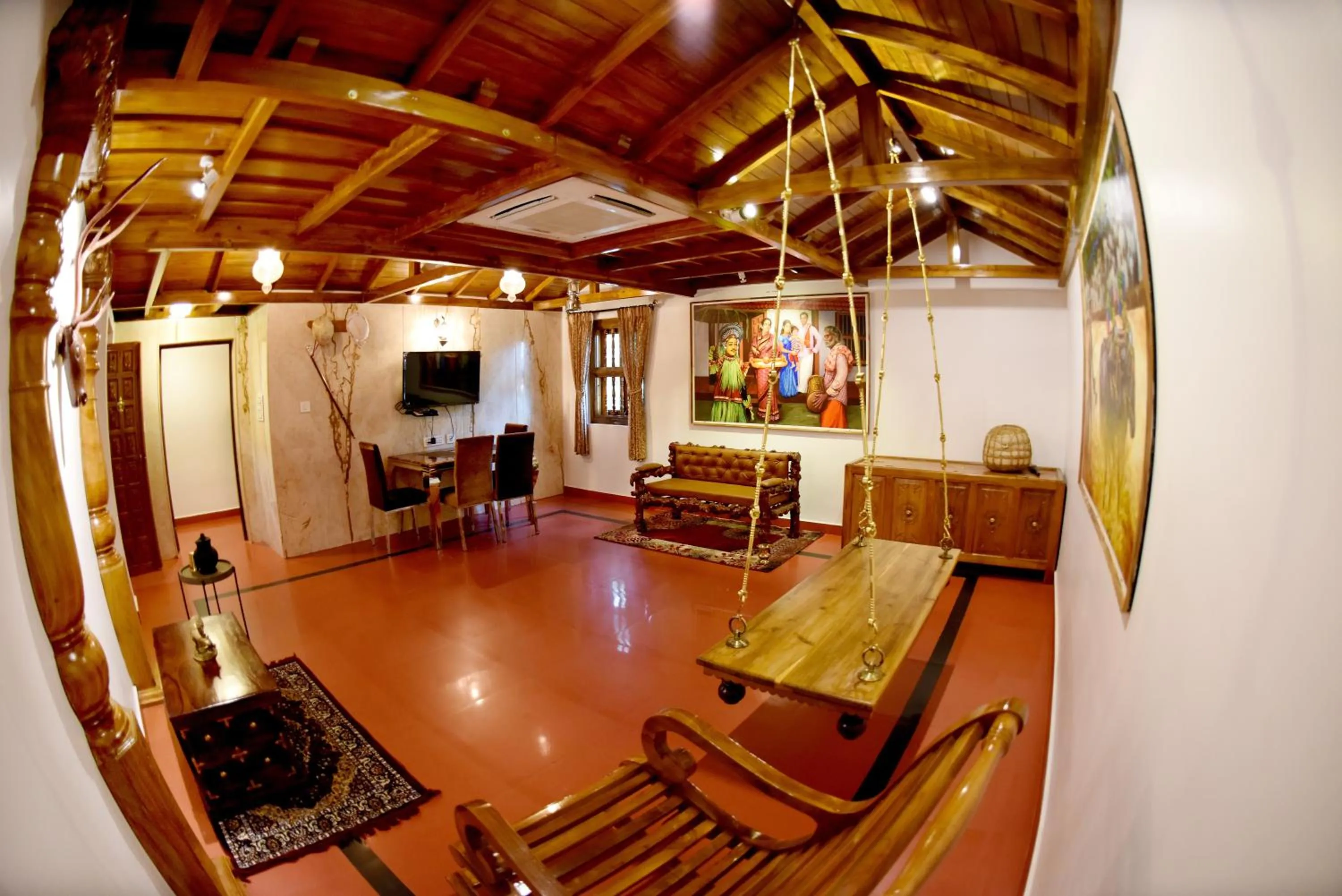 Seating area in Hotel Sharada International