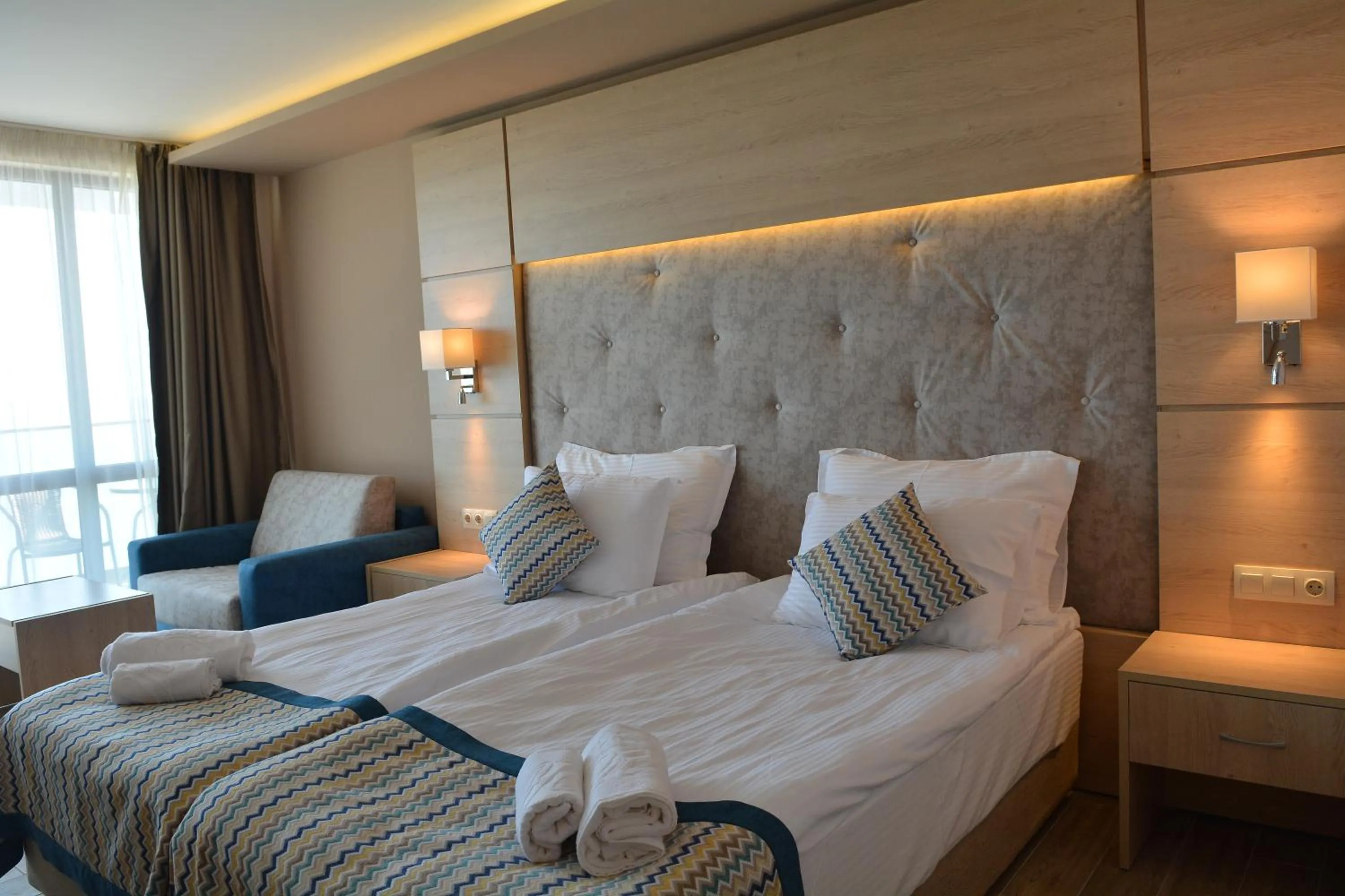 Bed in Royal Grand Hotel and Spa - All Inclusive and Free beach accsess