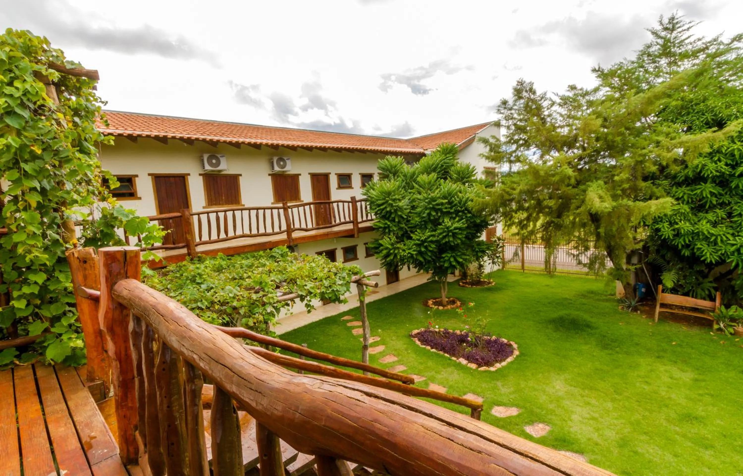 Garden view in Pousada Chamamé