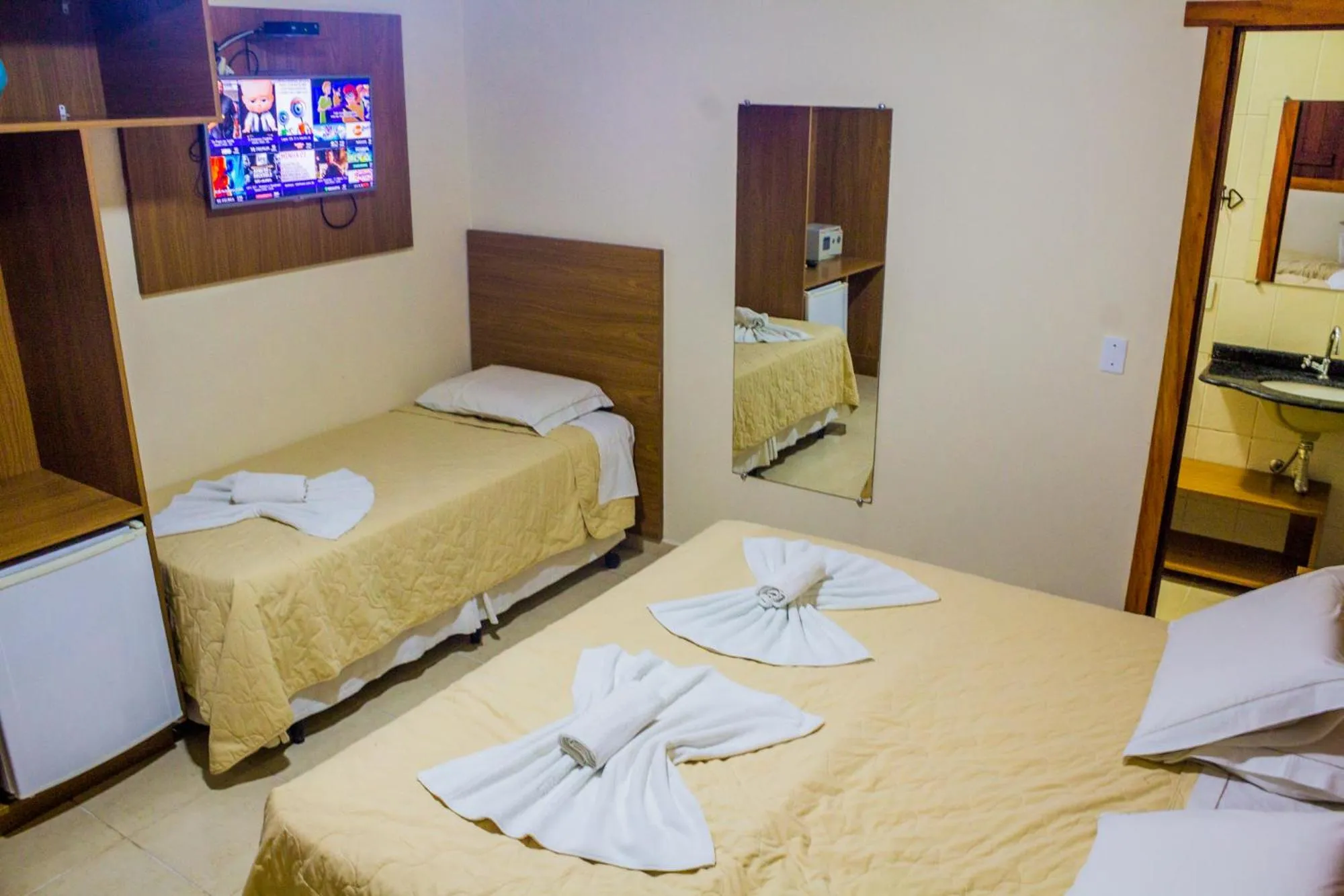 Bed in Pousada Chamamé