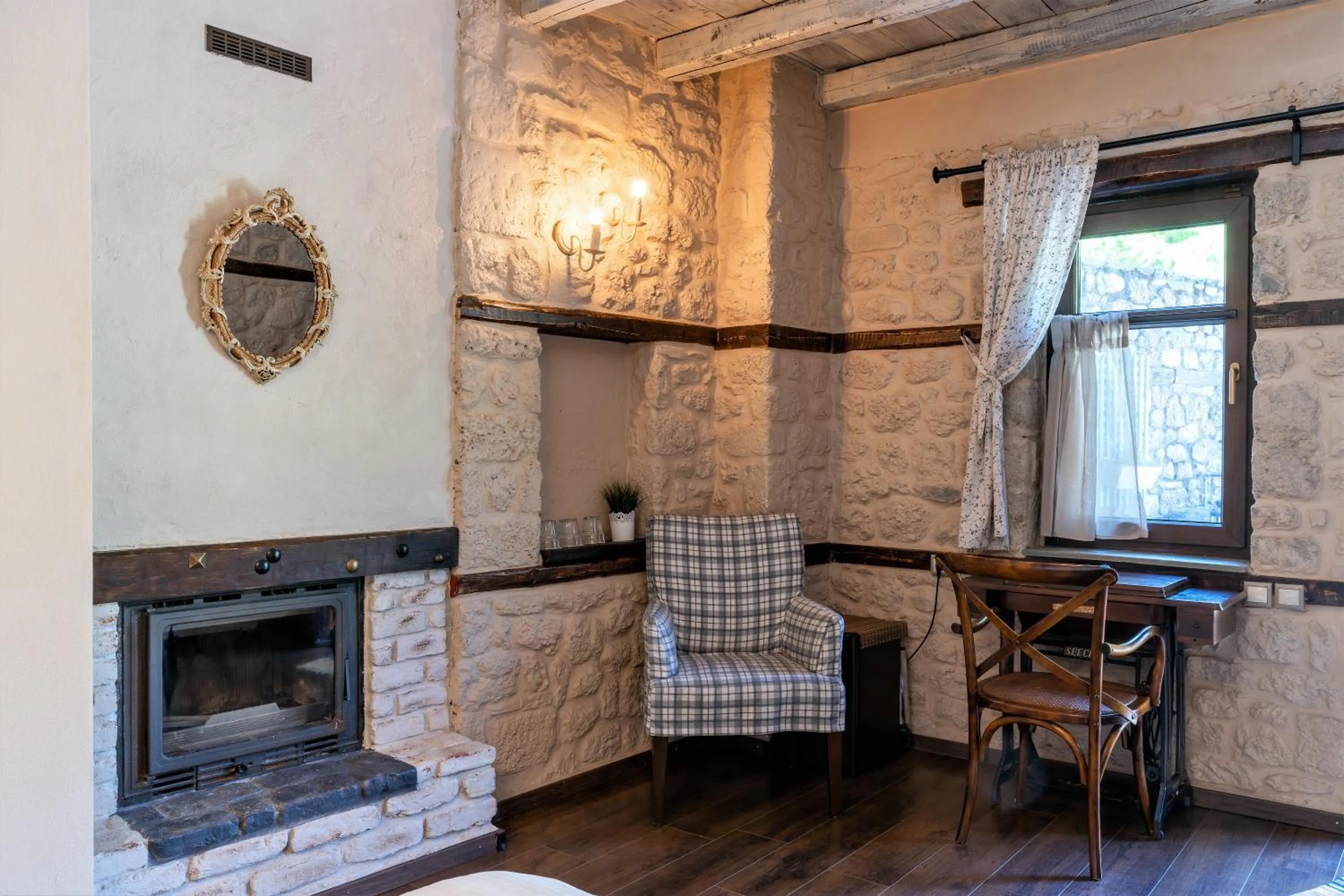 Bedroom in Palio Litochoro The Countryside Lodge