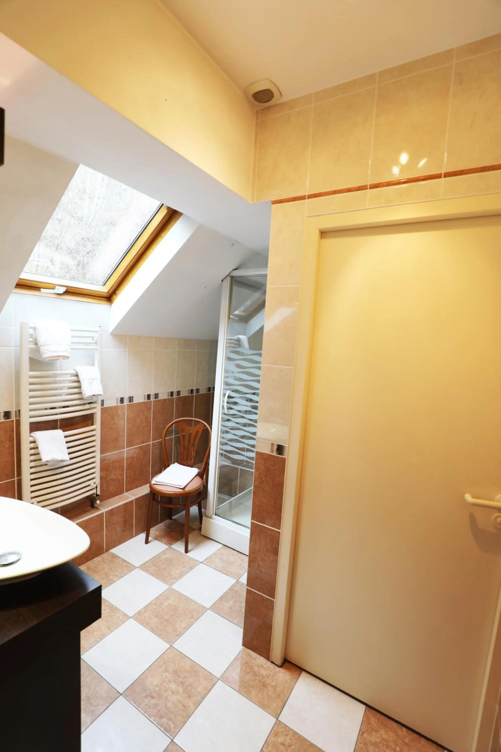 Shower in Logis Le Bourguignon