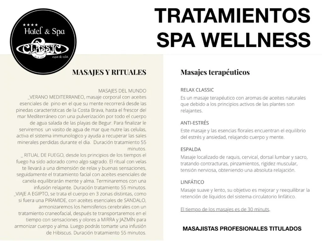 Spa and wellness centre/facilities in Hotel-Spa Classic Begur