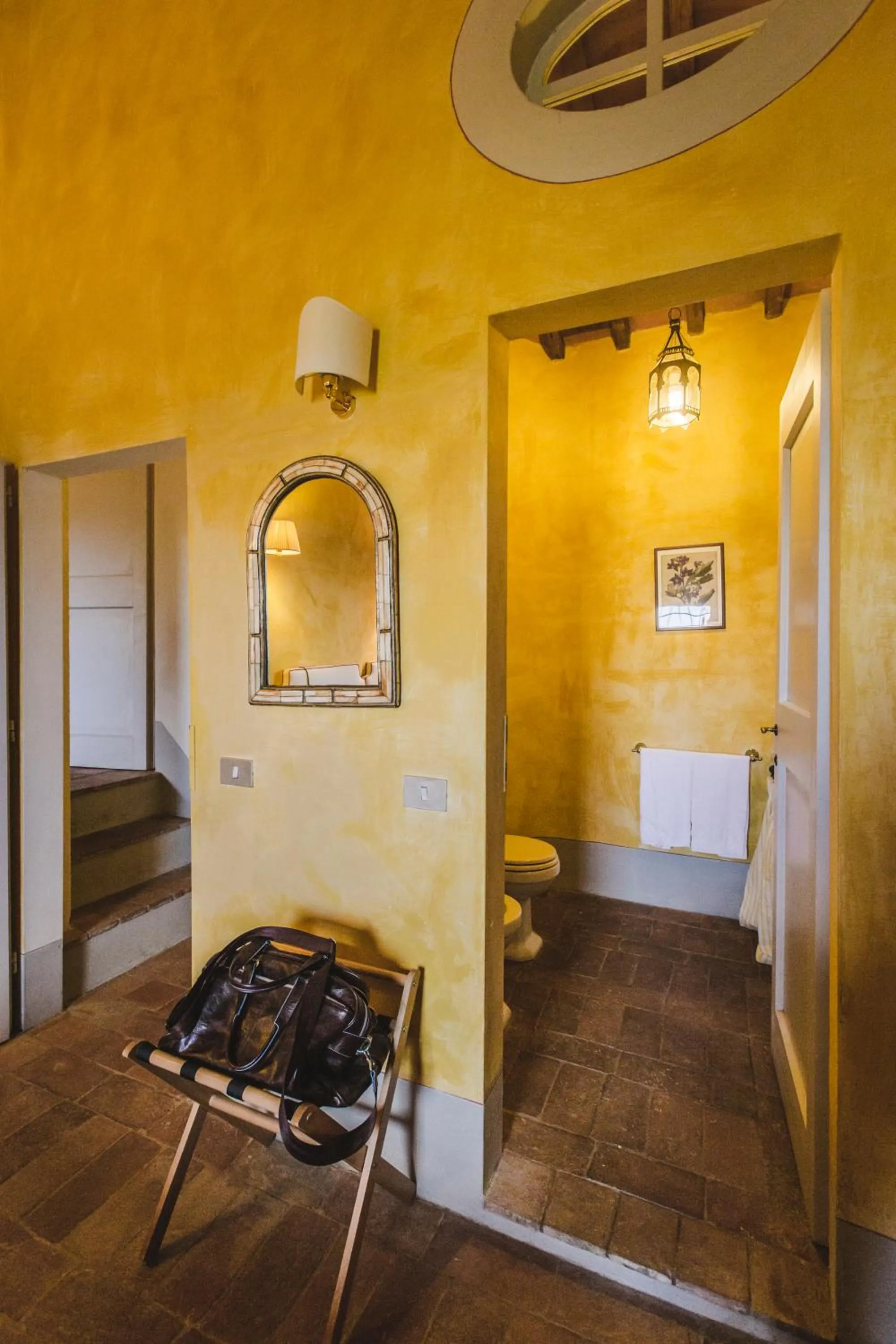 Bathroom, Bed in La Veronica Exclusive Chianti Resort