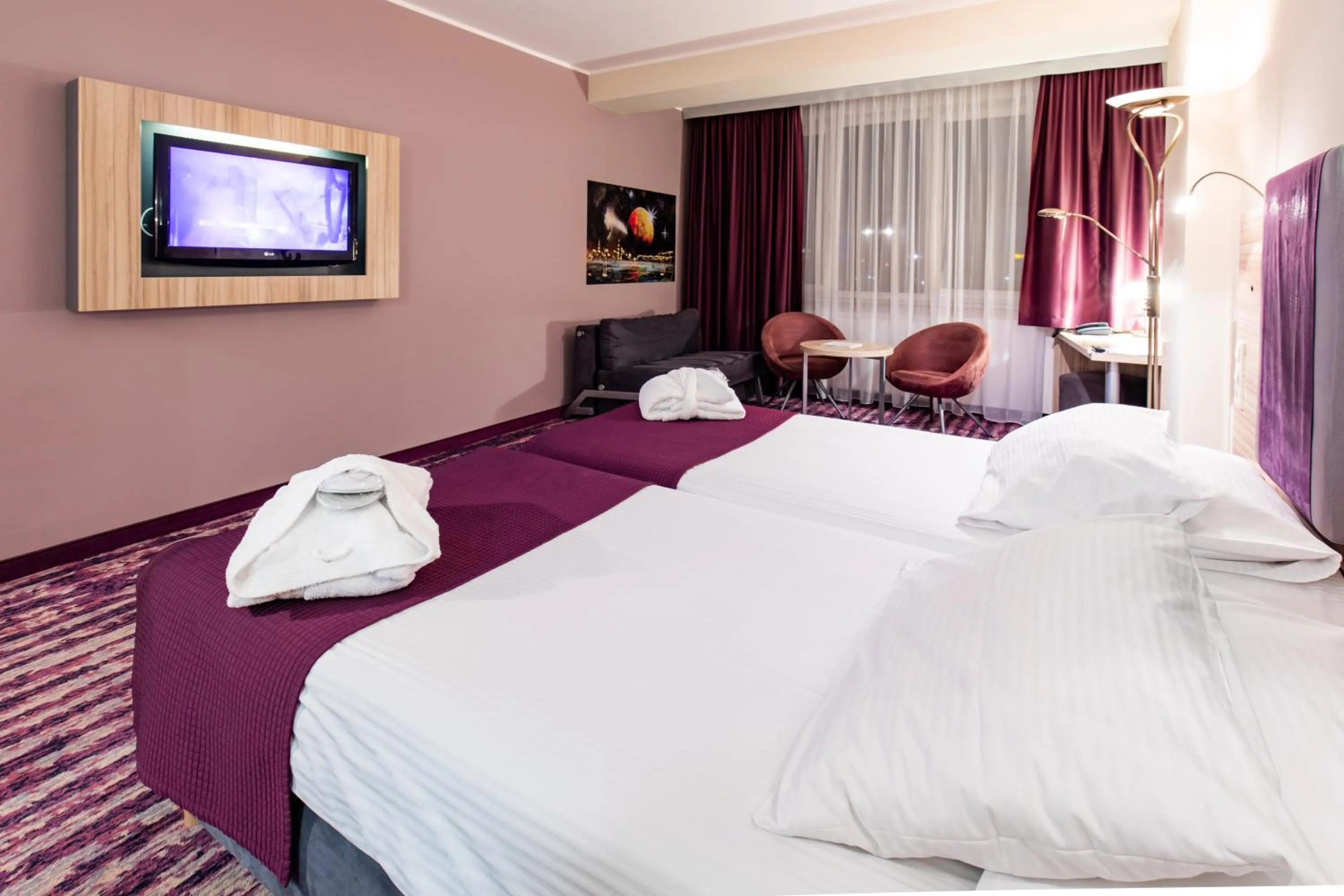 Photo of the whole room, Bed in Galaxy Hotel