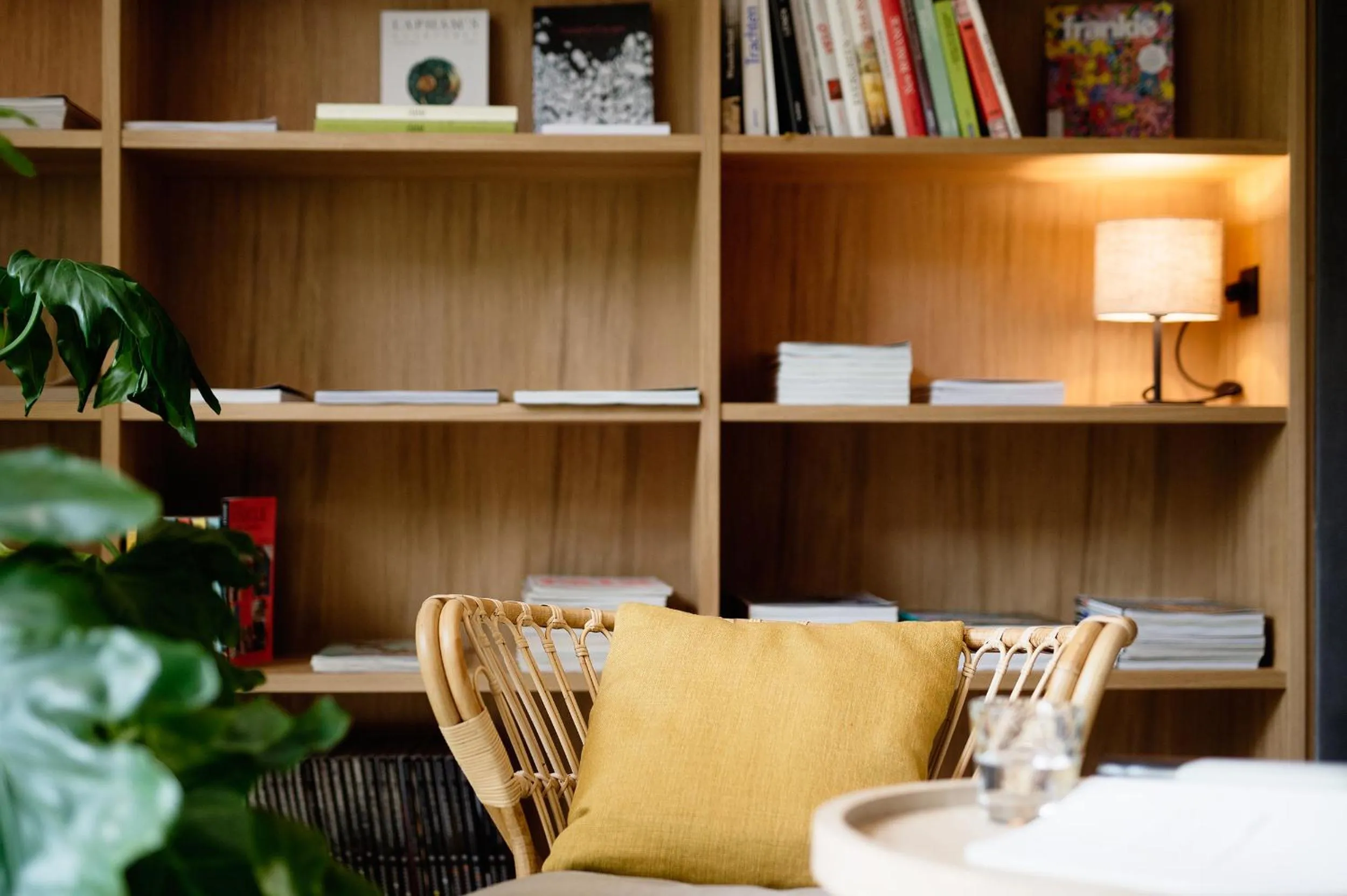 Library in Hotel Schwarzschmied, a Member of Design Hotels