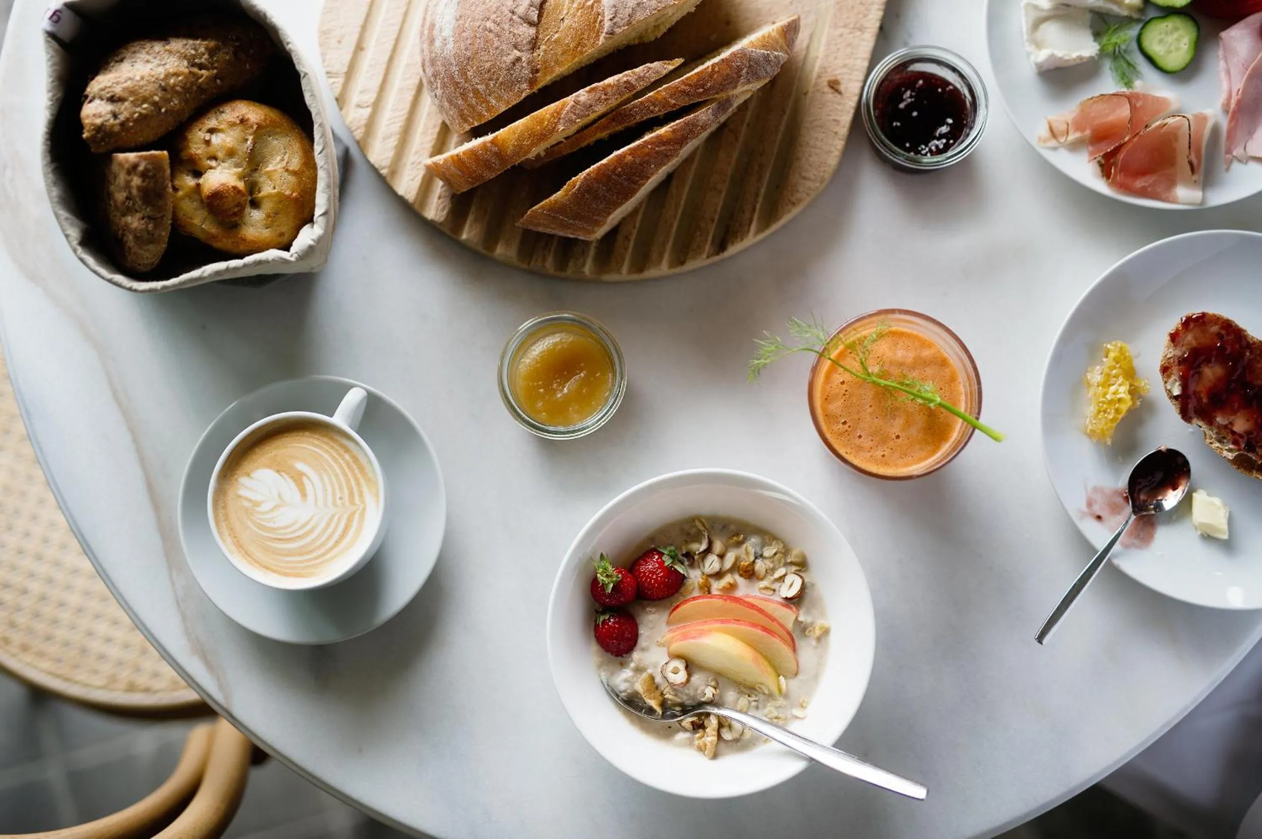 Food and drinks in Hotel Schwarzschmied, a Member of Design Hotels