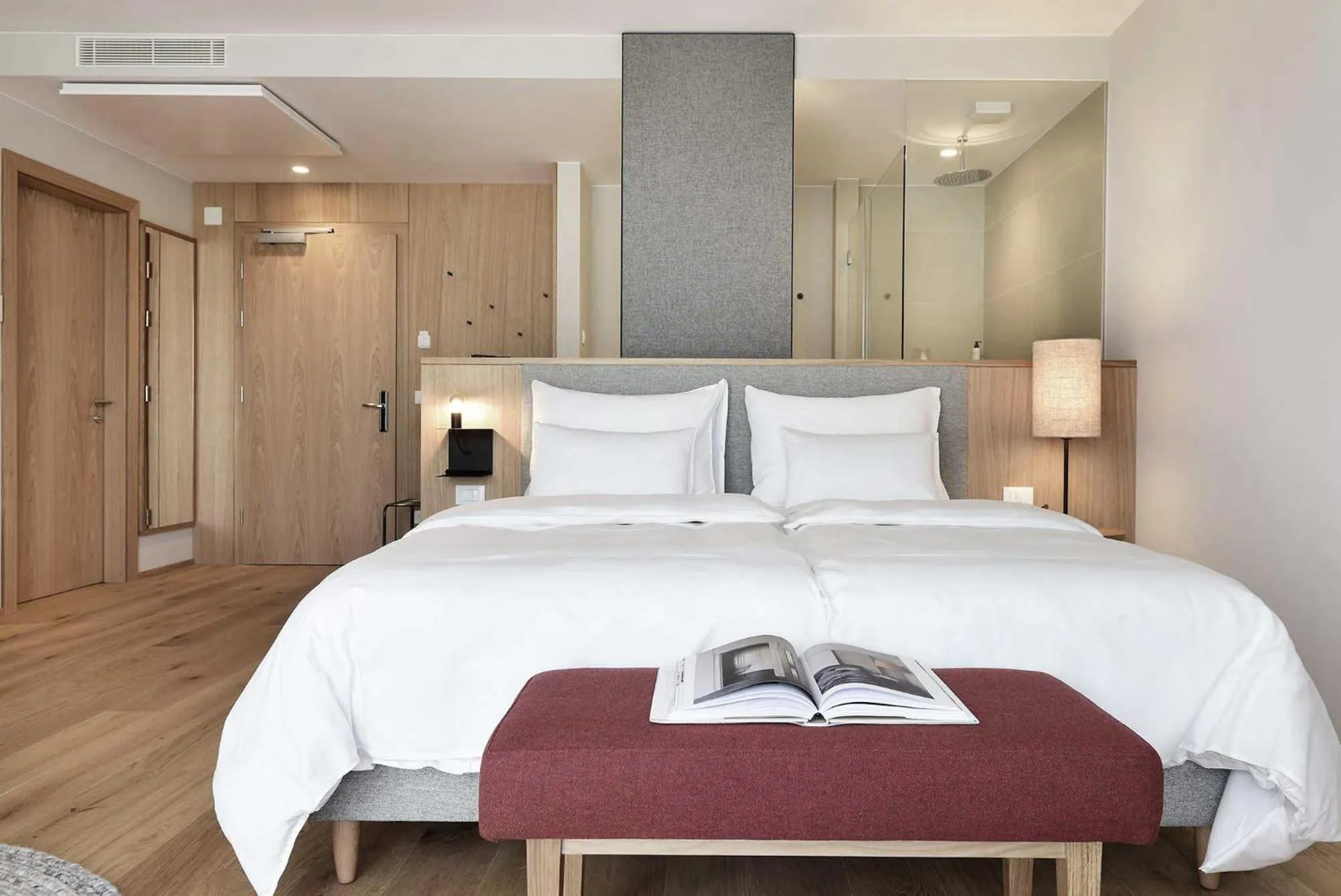 Bed in Hotel Schwarzschmied, a Member of Design Hotels