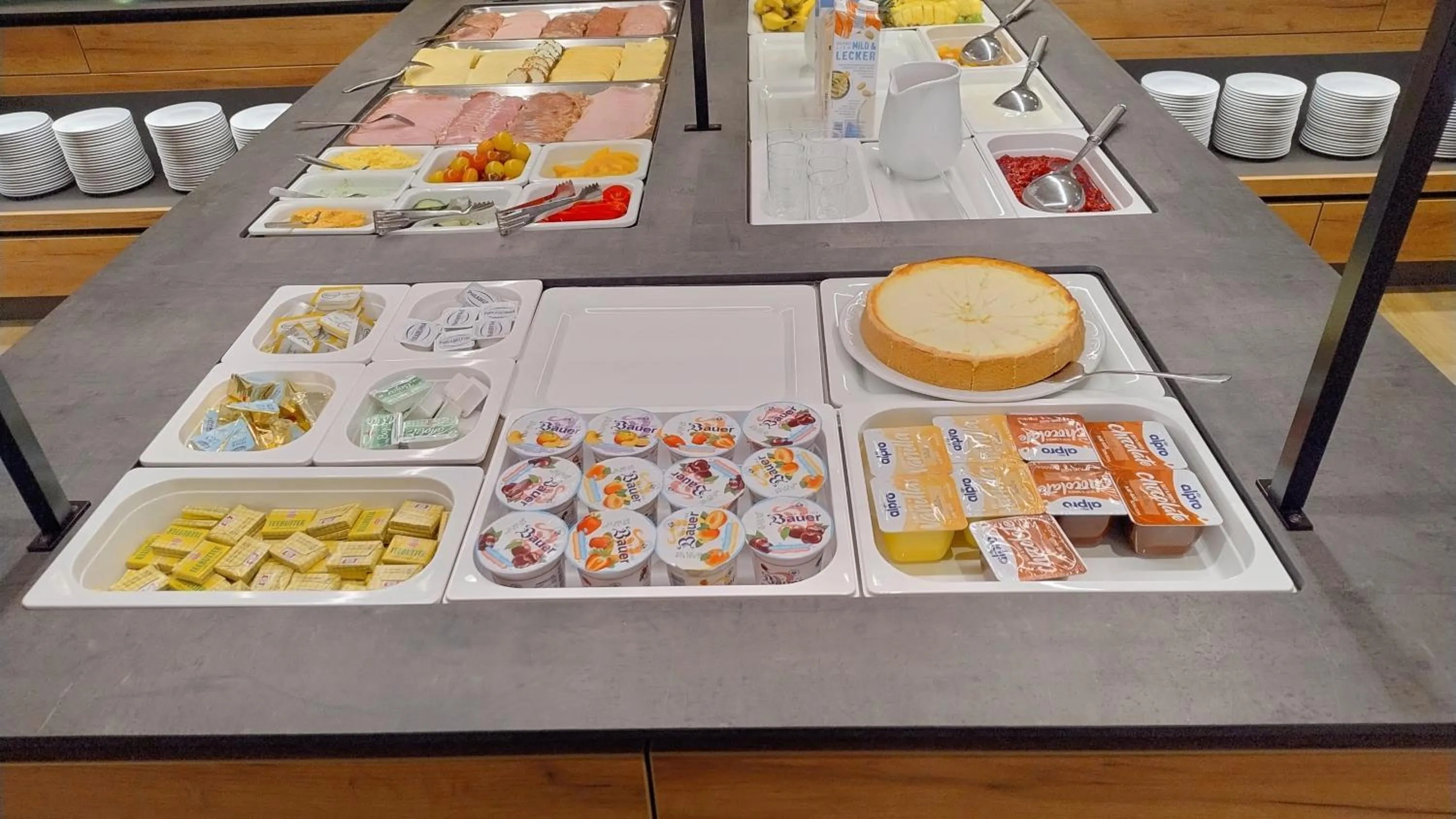 Buffet breakfast in Hotel Restaurant Schwartz