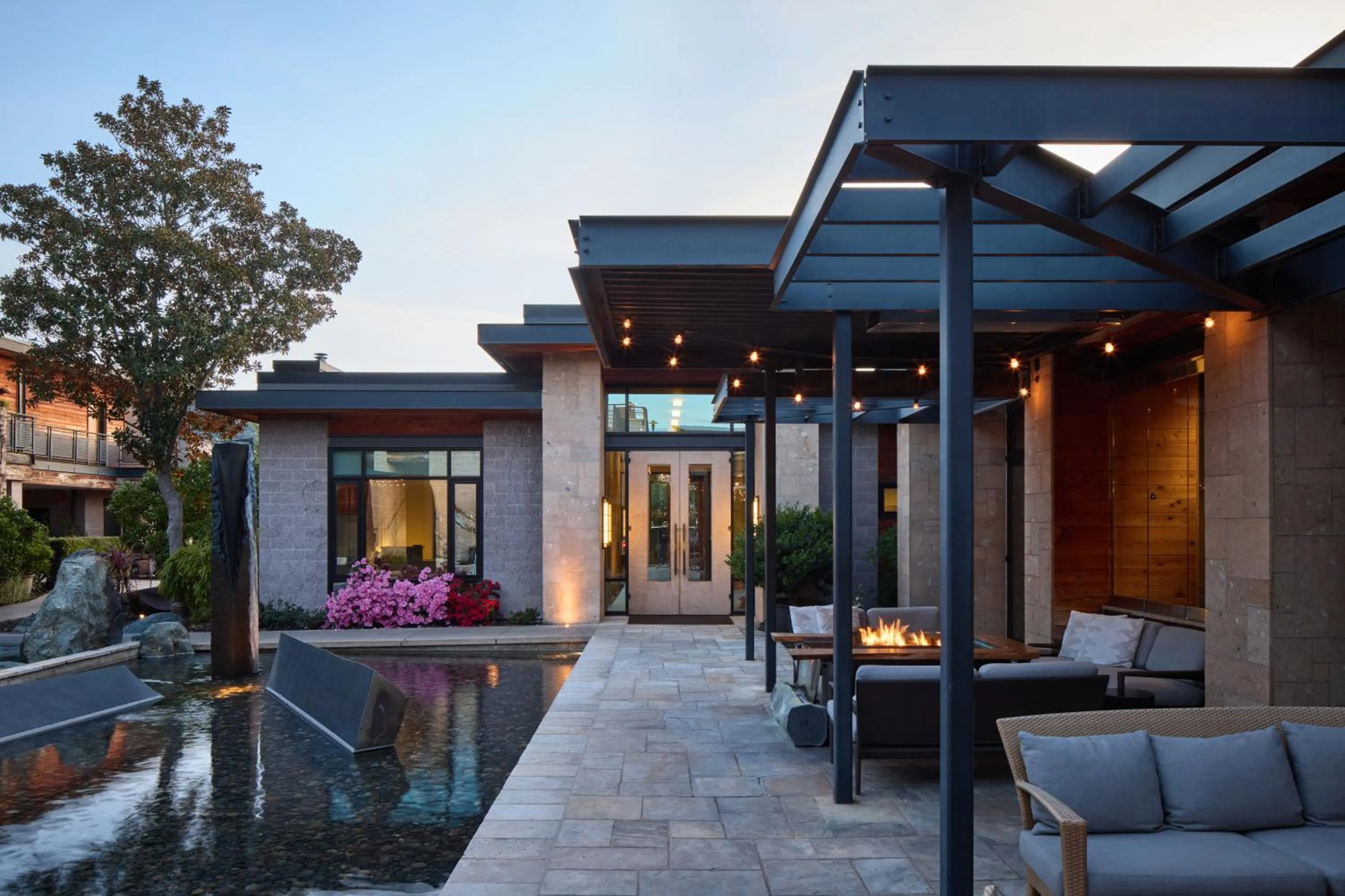 Garden view in Bardessono Hotel and Spa