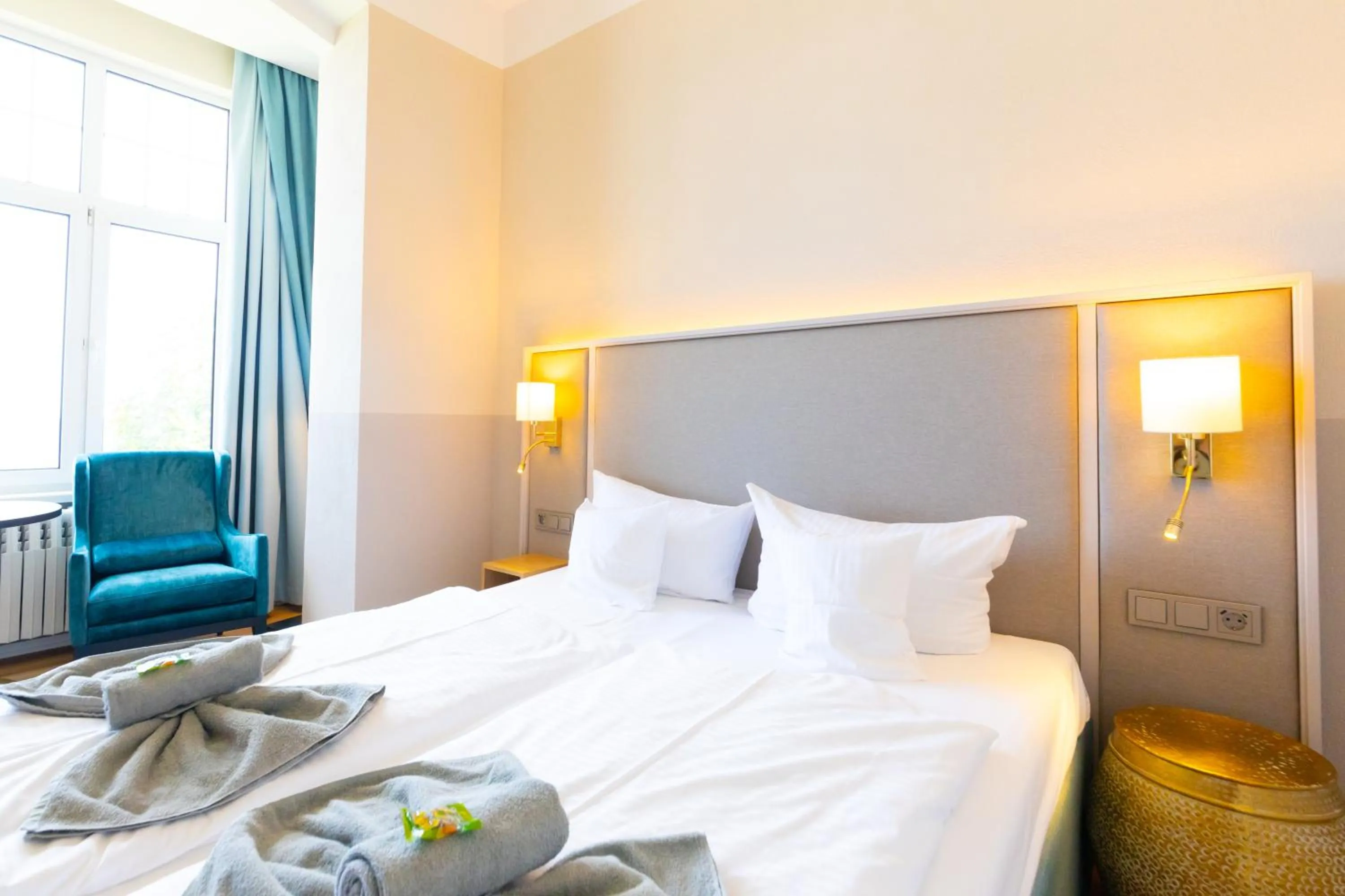 Bed in Hotel Germania