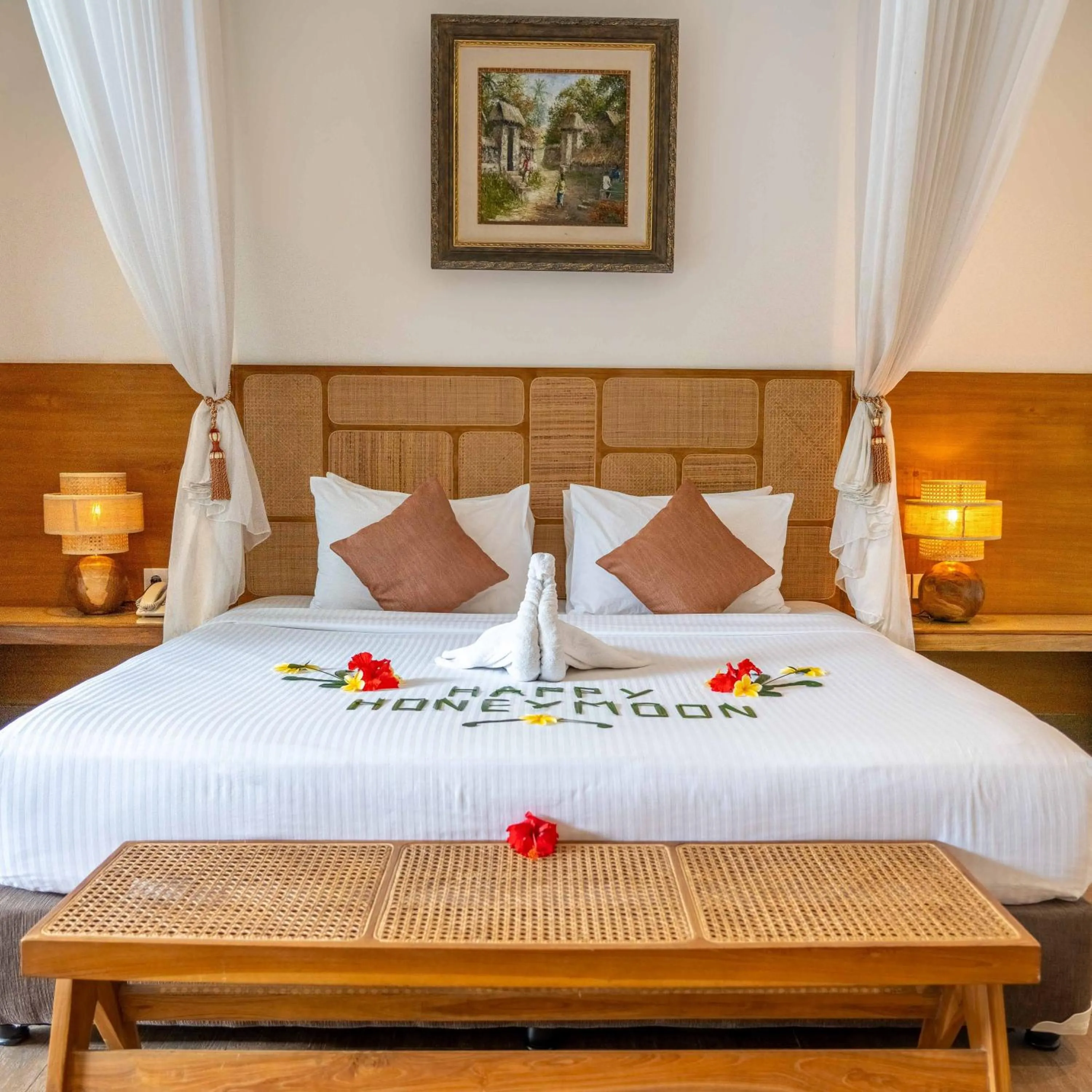 Bed in Lasanti Villas Seminyak