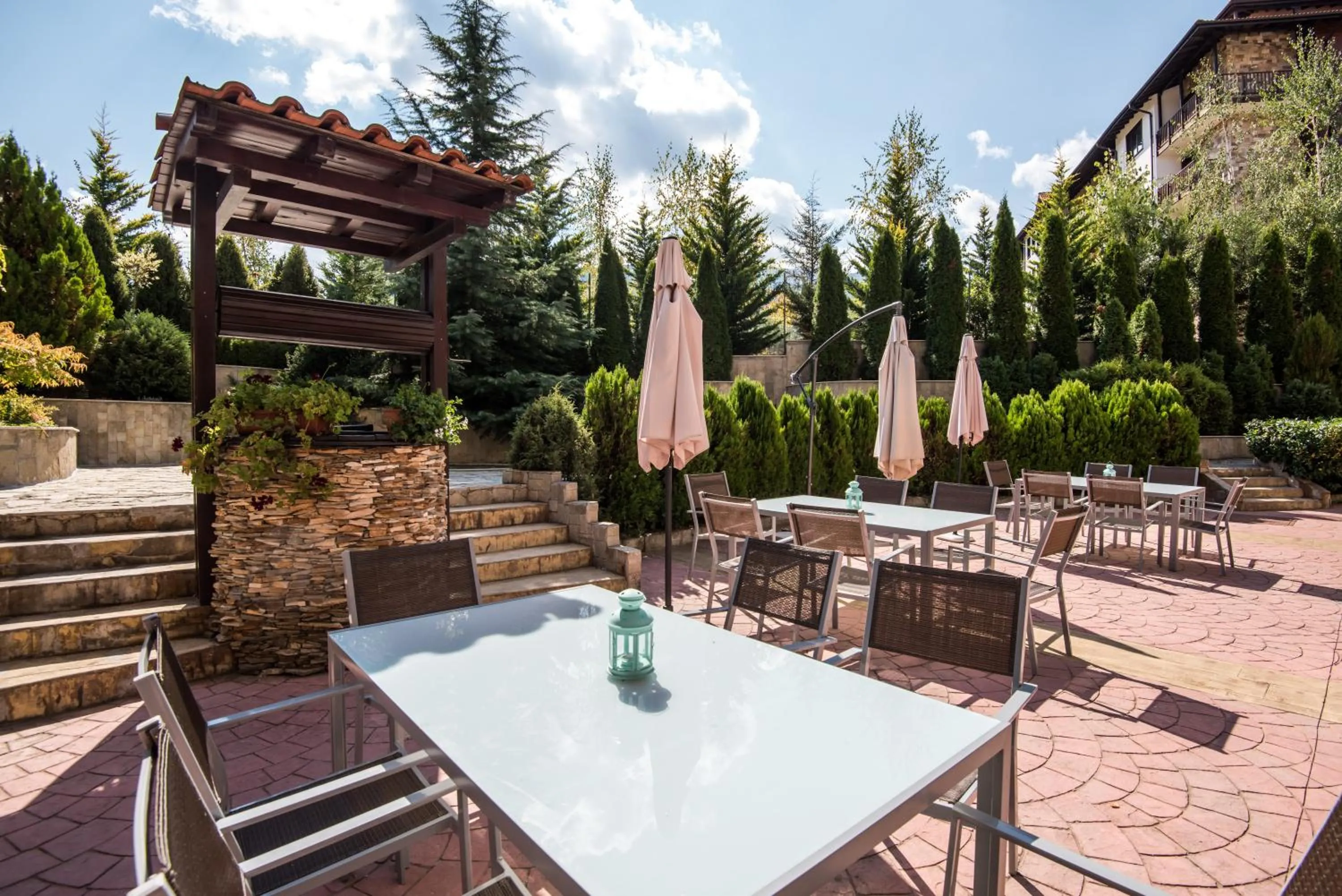 Patio in Apart Hotel Orbilux