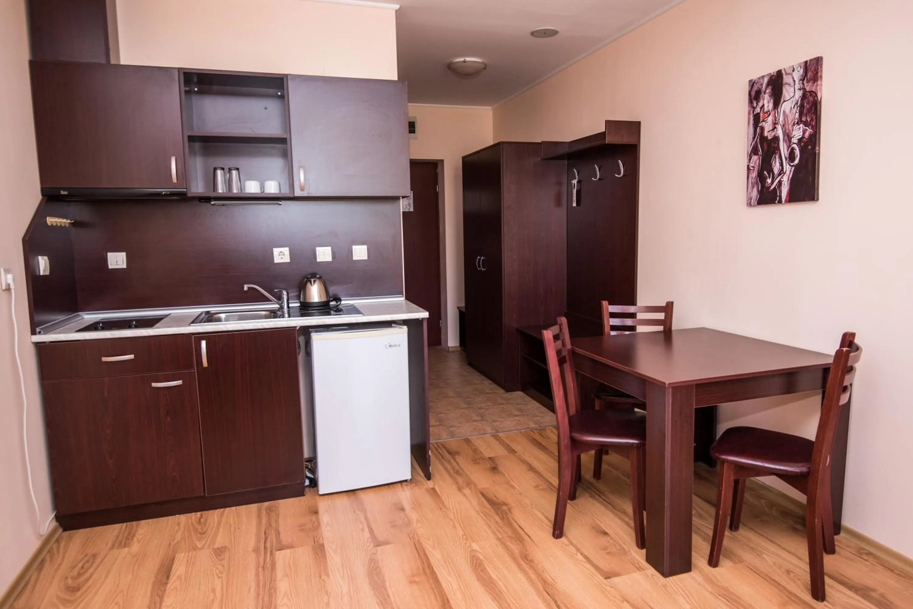 Kitchen or kitchenette in Apart Hotel Orbilux