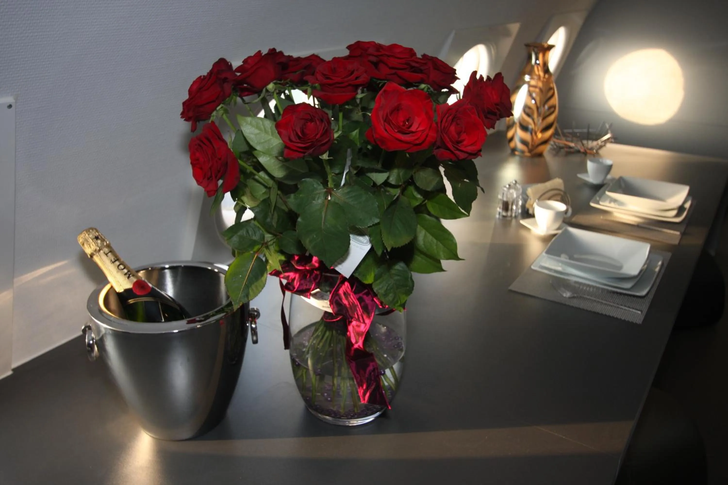 Drinks in Vliegtuigsuite Teuge