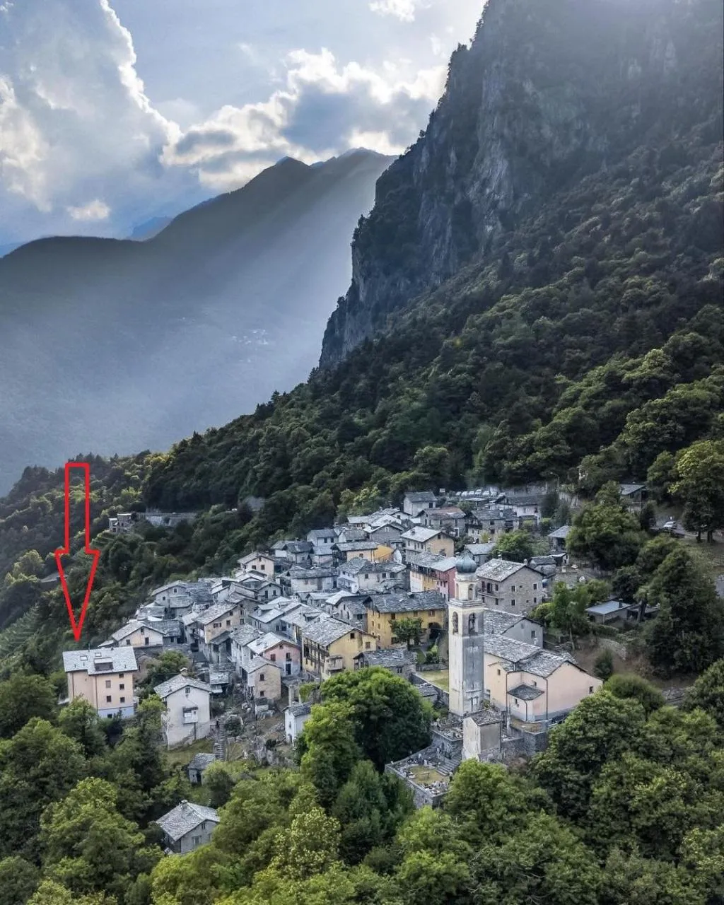 Bird's eye view in Foresteria B&B Vecchiascuola Pianazzola