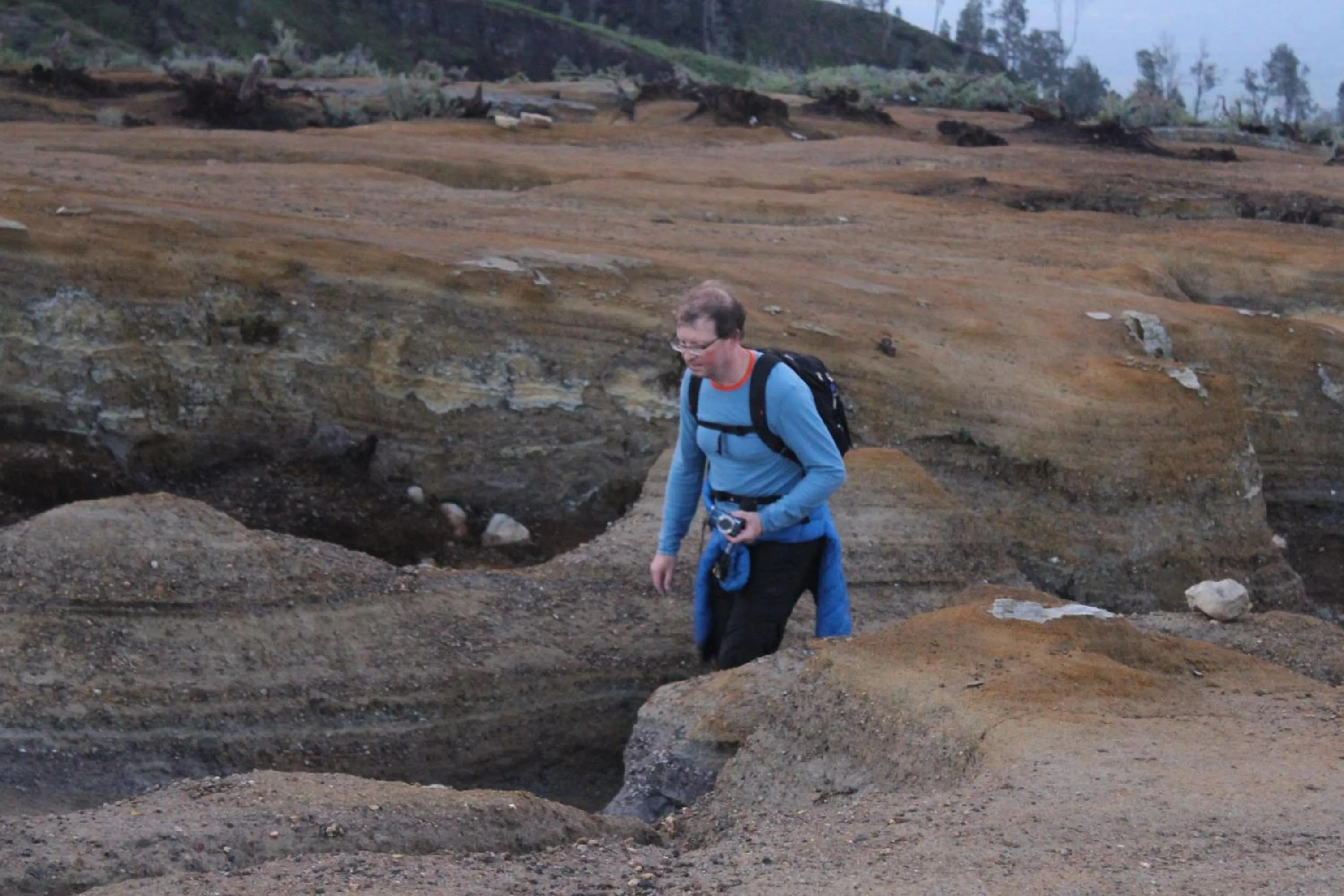 Natural landscape in Backpacker Kawah Ijen