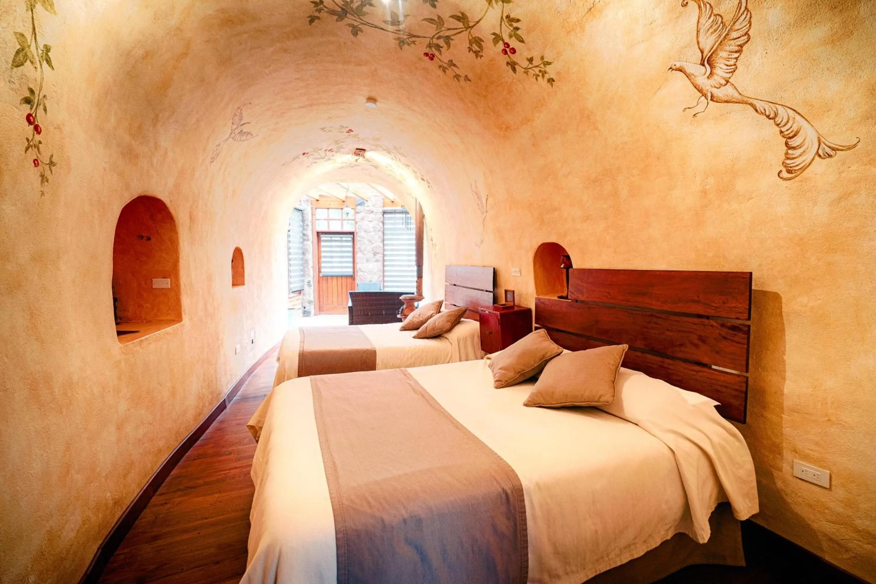 Bed in Hacienda Las Cuevas Terra Lodge