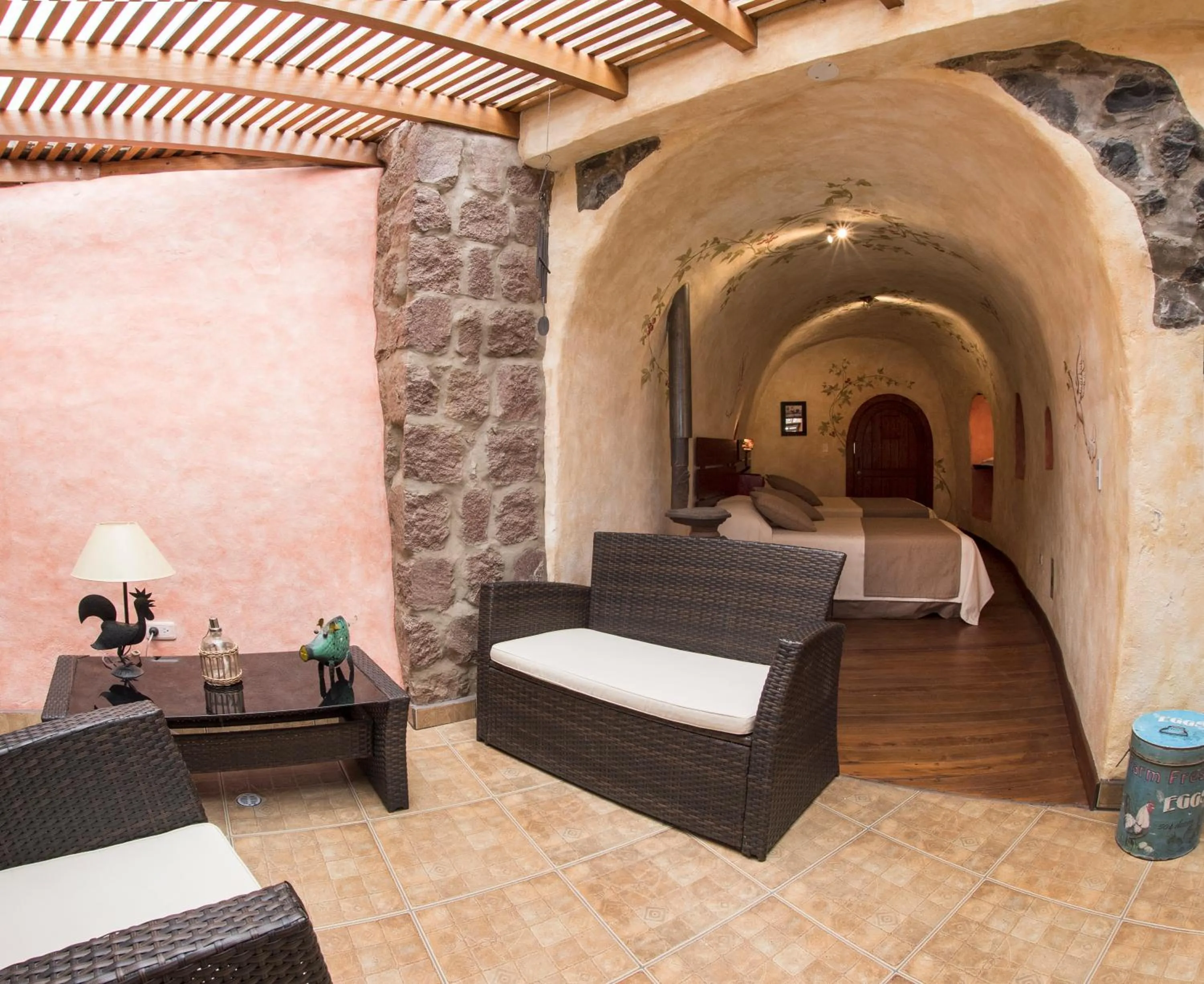 Living room in Hacienda Las Cuevas Terra Lodge