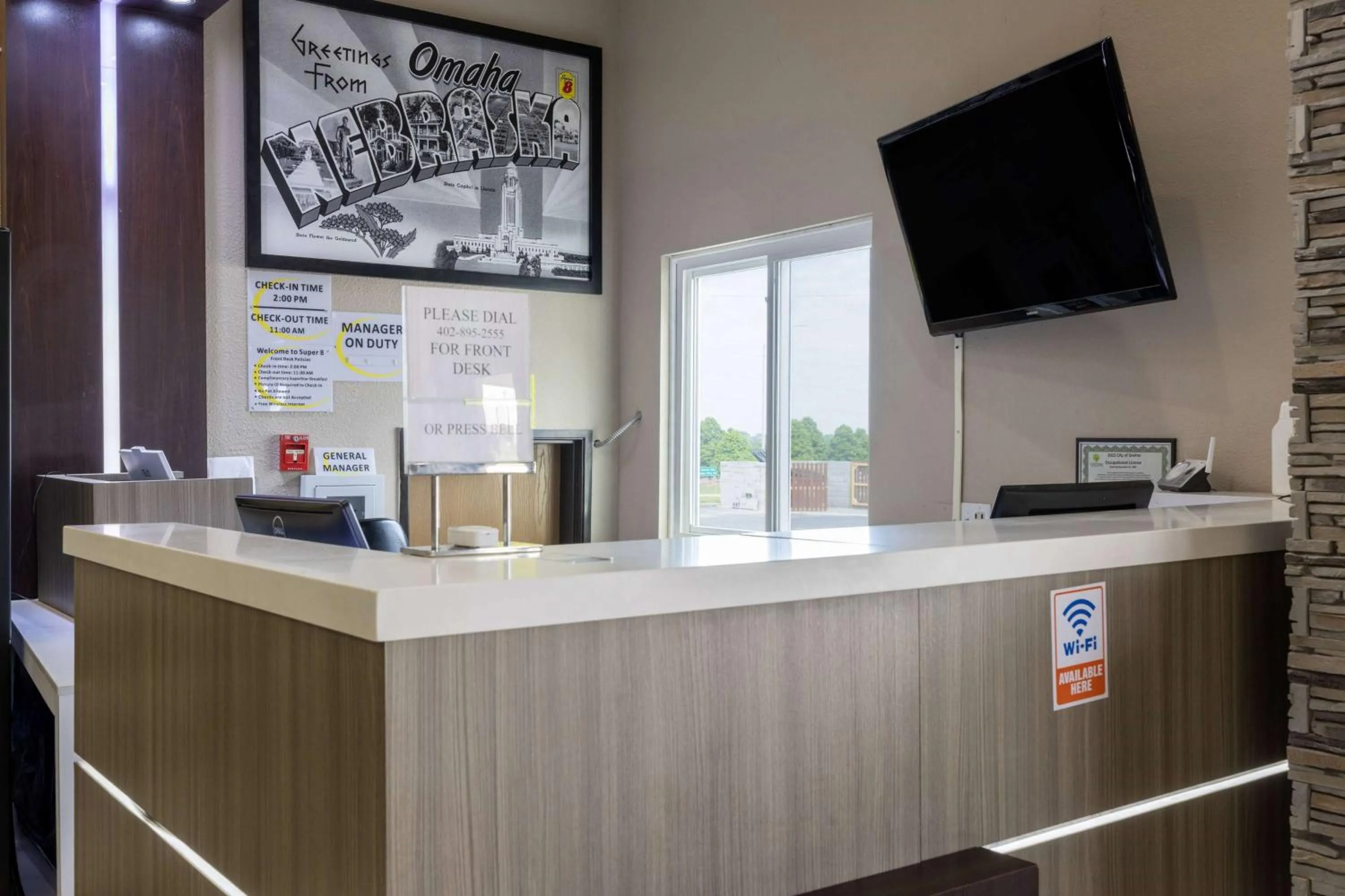 Lobby or reception in Super 8 by Wyndham Omaha SW
