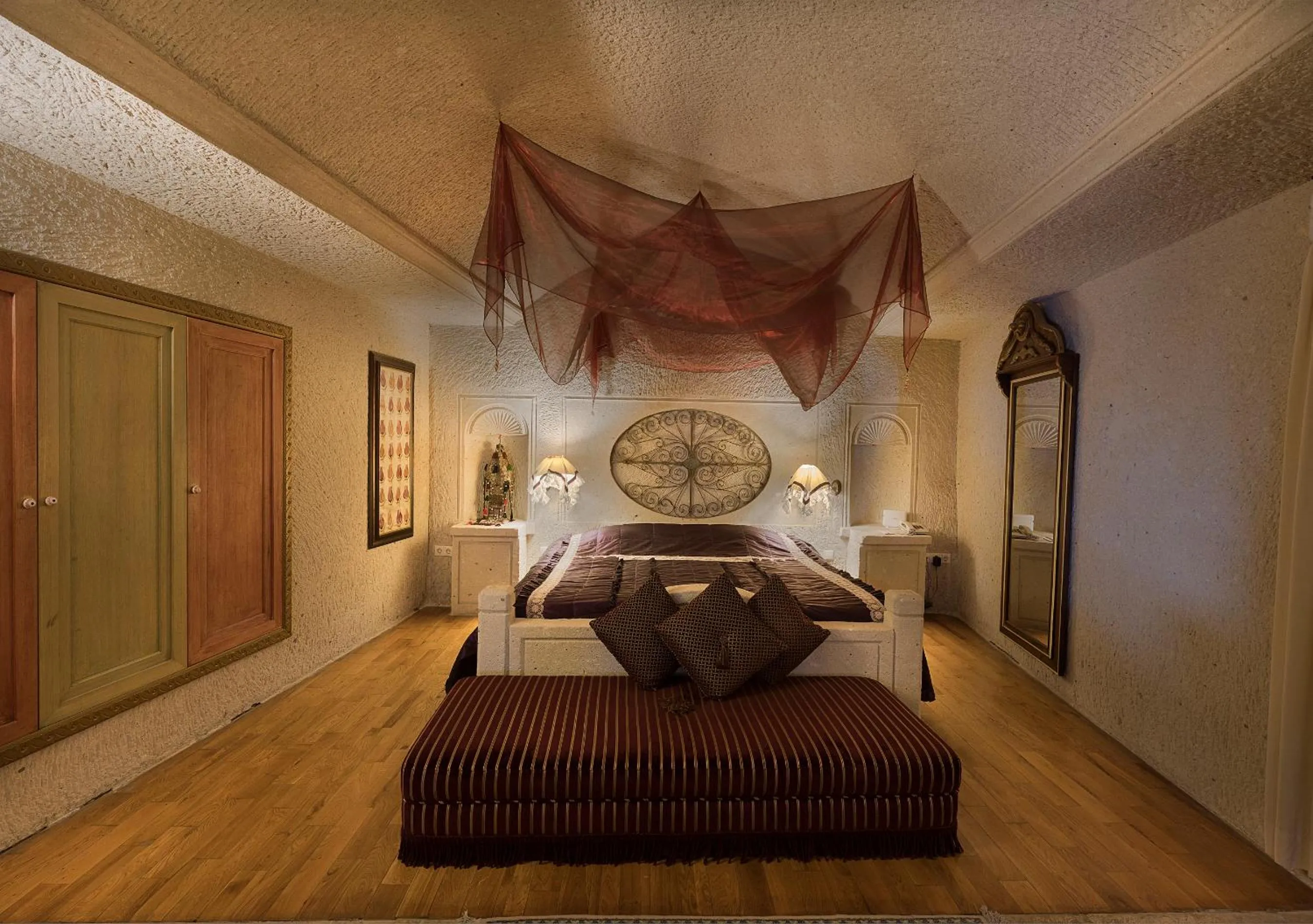 Bed in Anatolian Houses Cave Hotel & SPA
