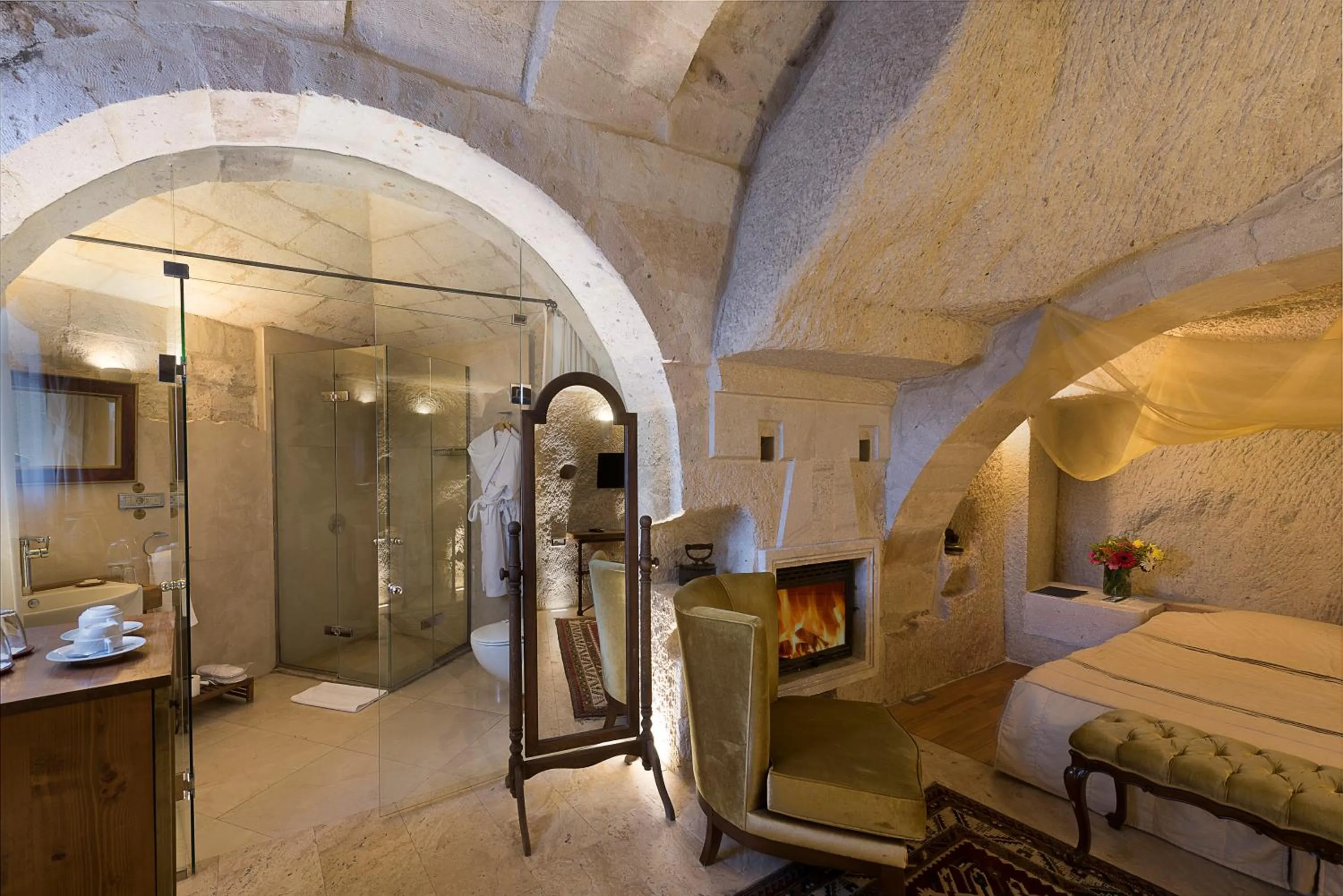 Bathroom in Anatolian Houses Cave Hotel & SPA