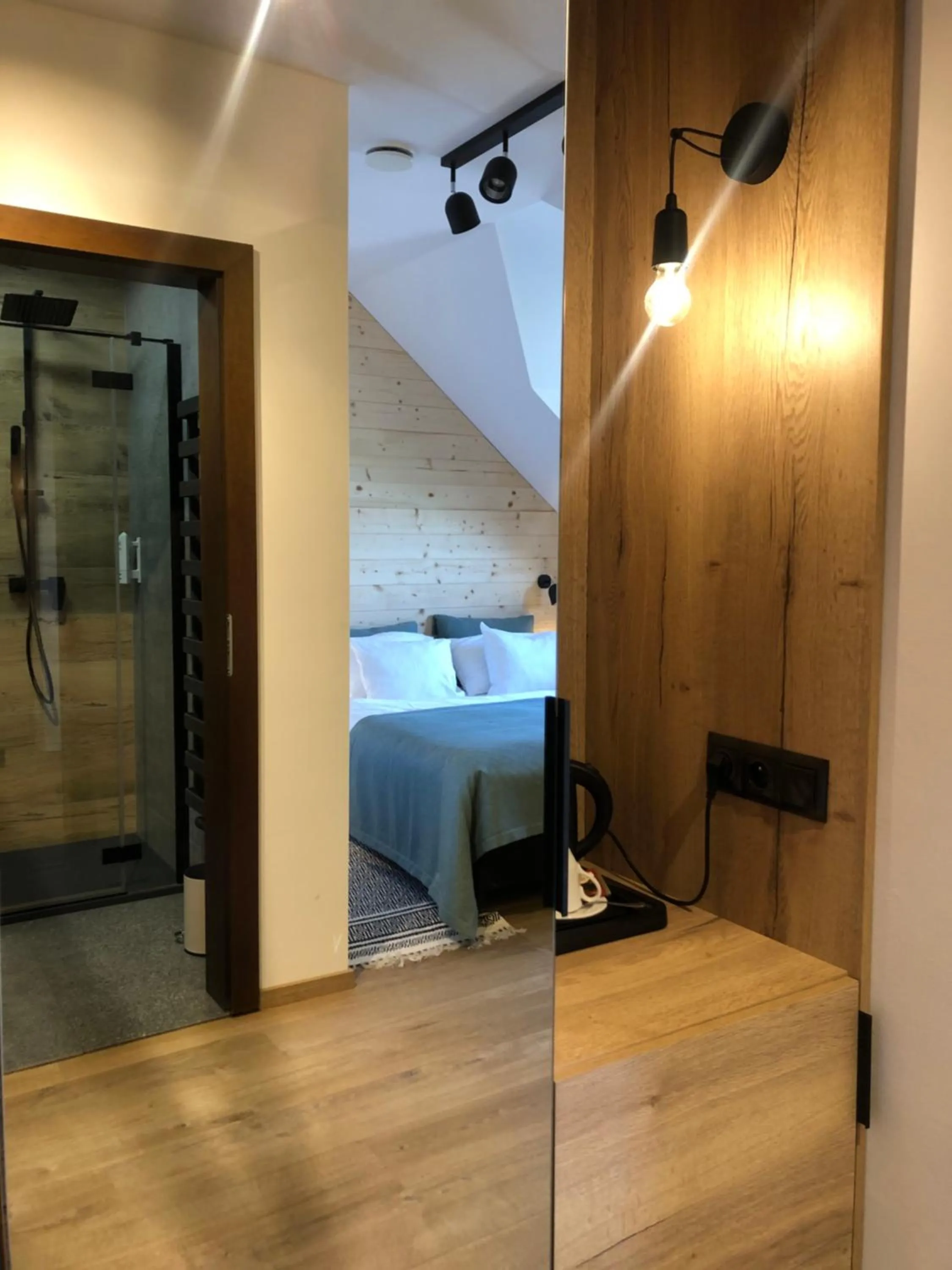 Coffee/tea facilities, Bed in Chata Walichnowska