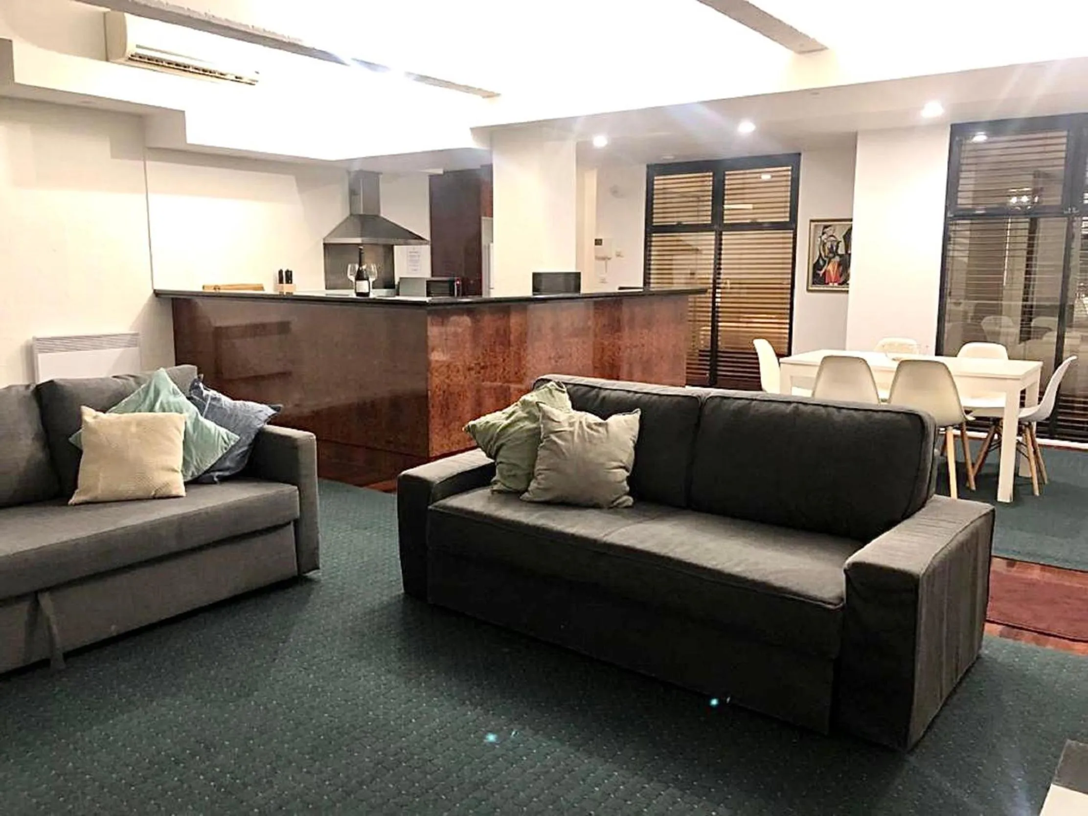 Living room in ReadySet Apartments on King