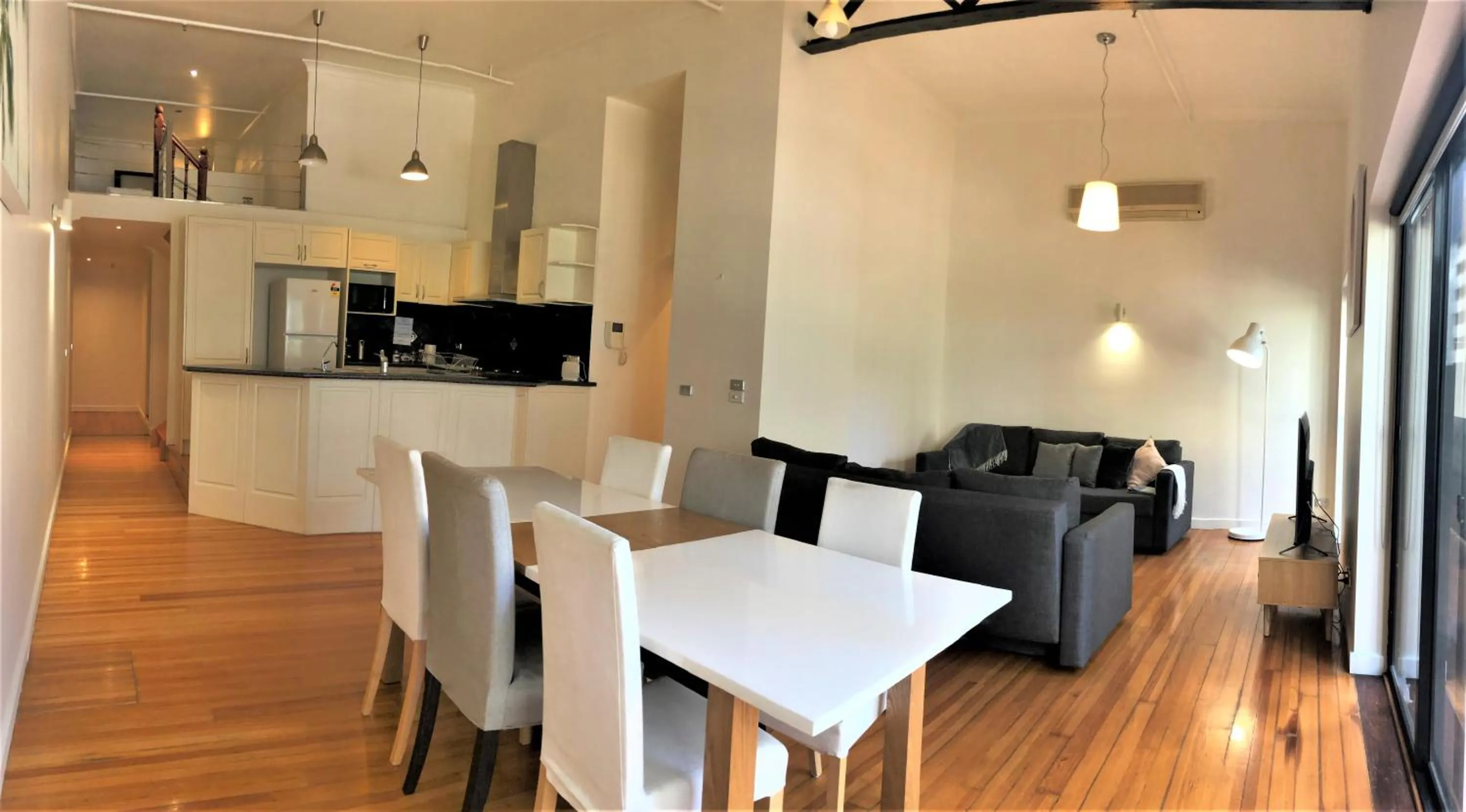 Living room in ReadySet Apartments on King