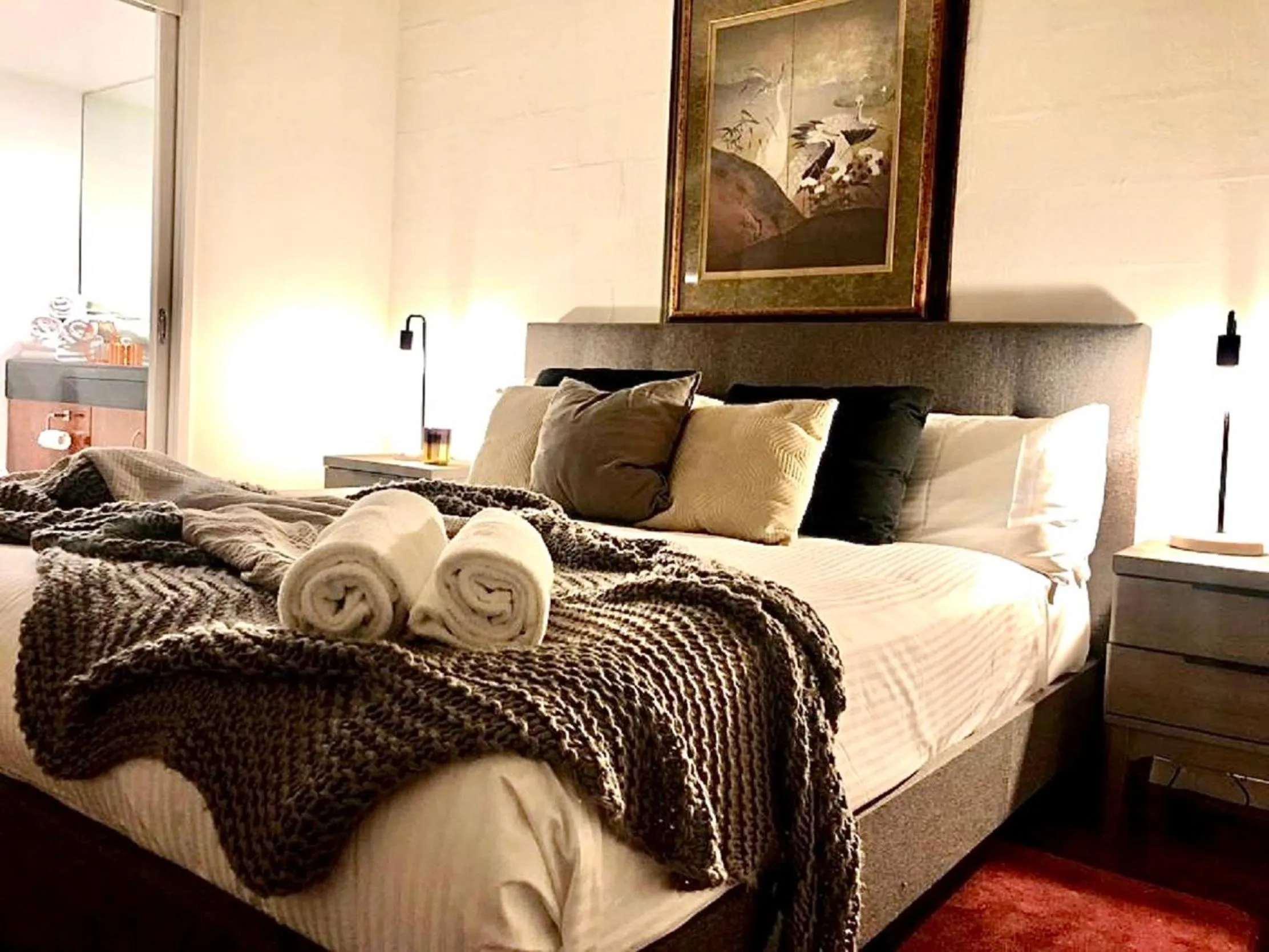 Bed in ReadySet Apartments on King