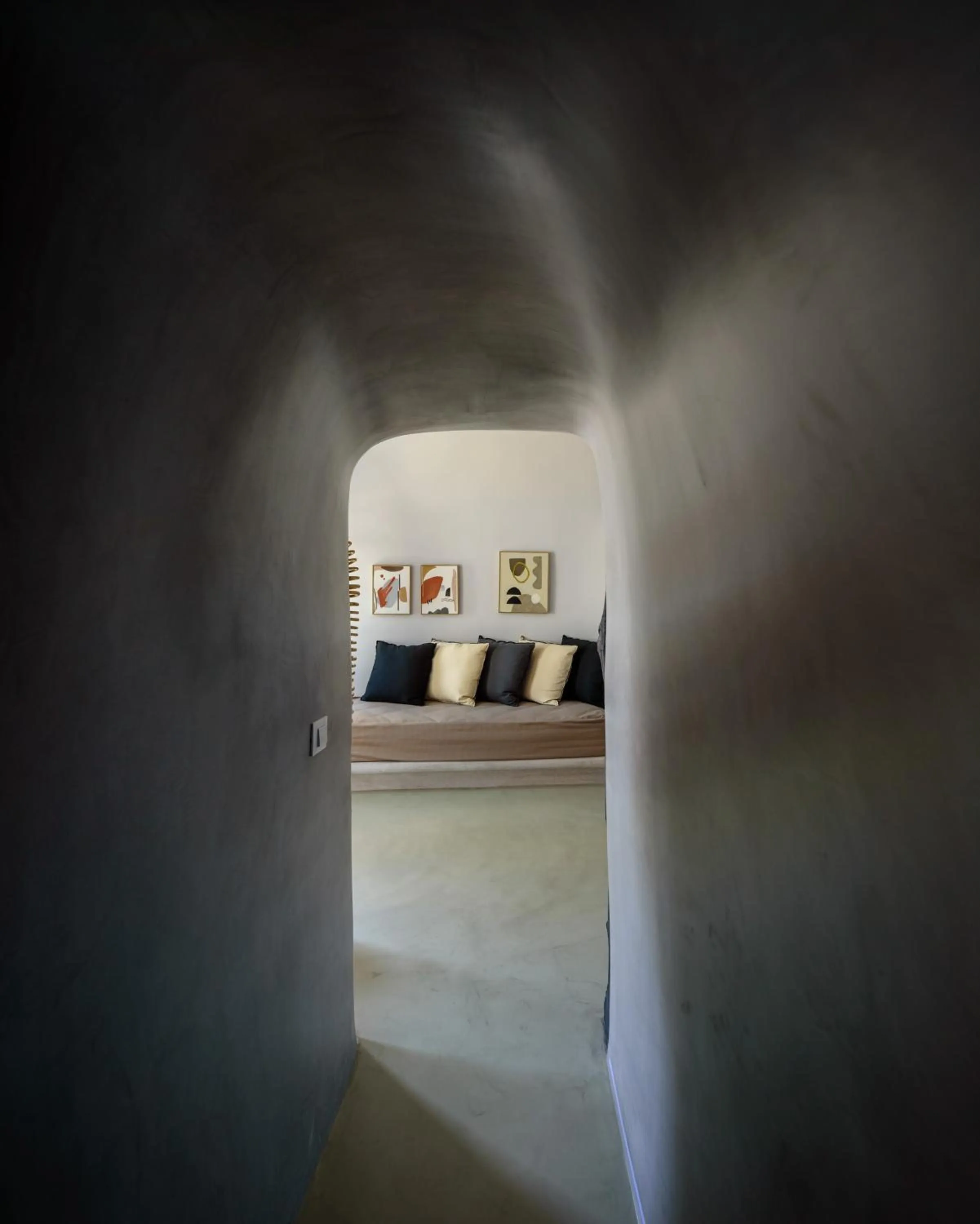 Living room in Nostos Apartments